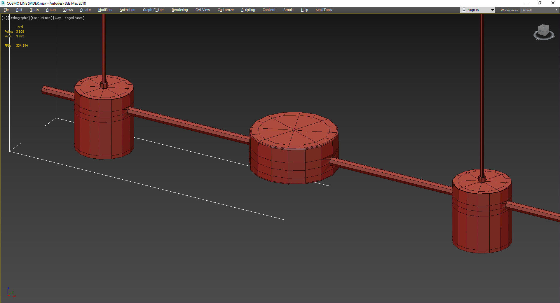 COSMO LINE SPIDER Low-poly 3D model_4