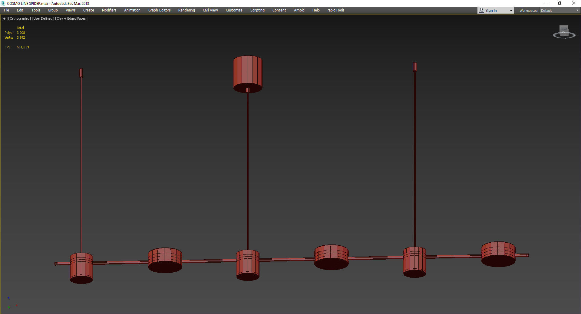 COSMO LINE SPIDER Low-poly 3D model_2