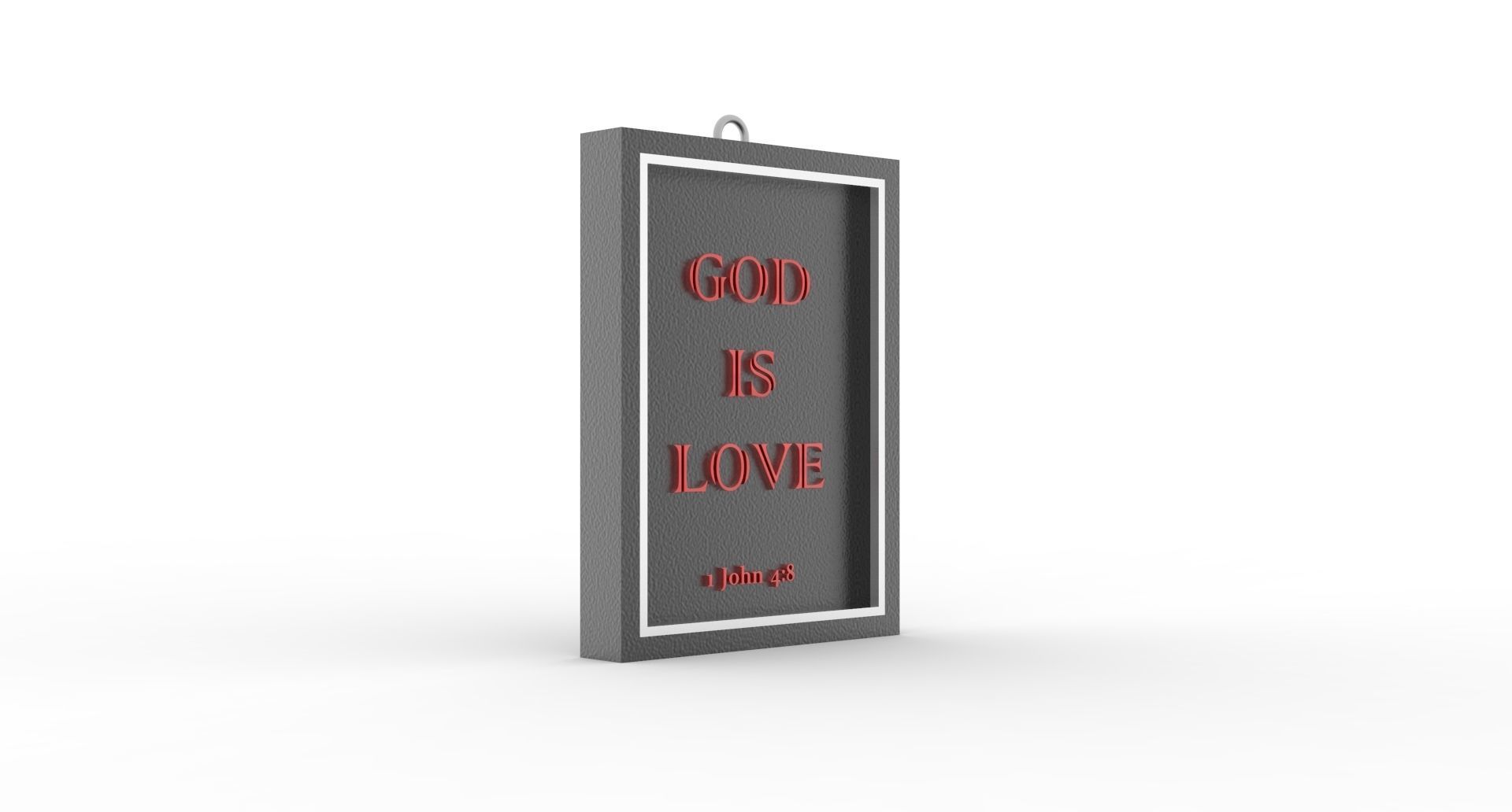 God Is Love Wall Photo frame 3D print model_4
