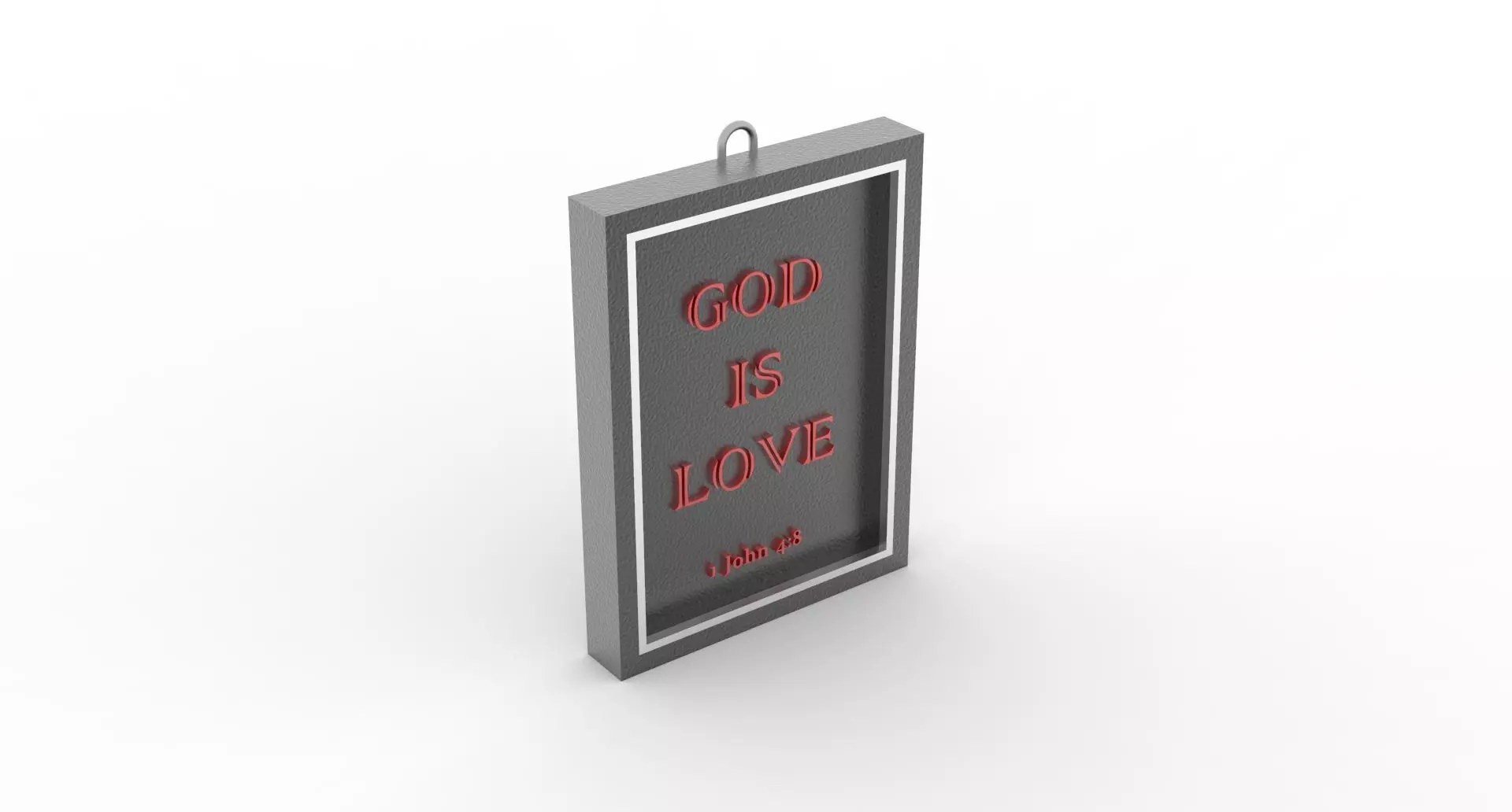 God Is Love Wall Photo frame 3D print model_0