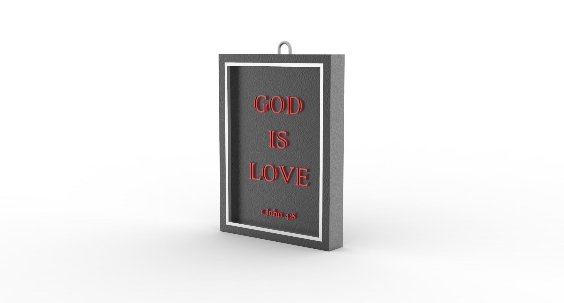 God Is Love Wall Photo frame 3D print model_2