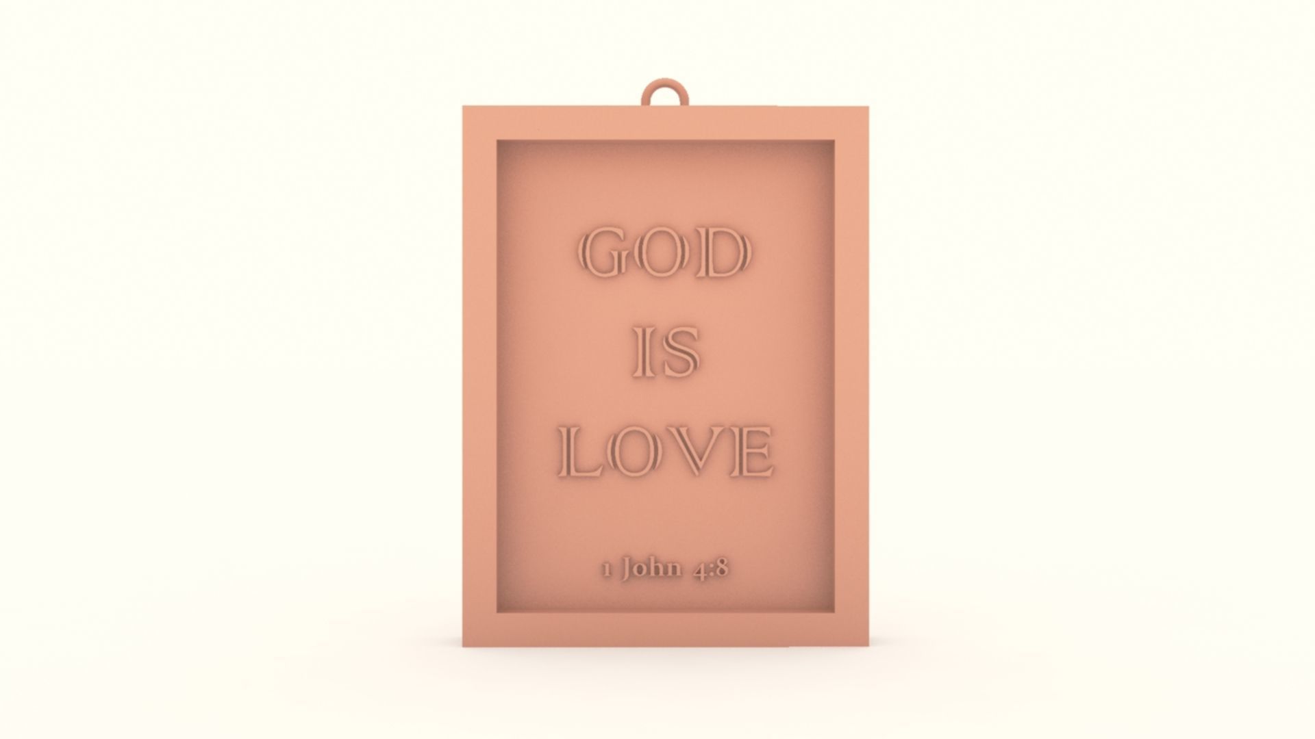 God Is Love Wall Photo frame 3D print model_6