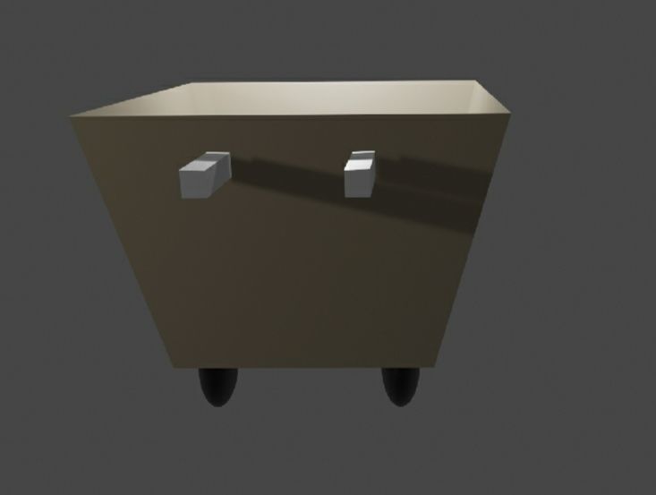 Cart with Wheelers 3D model_2