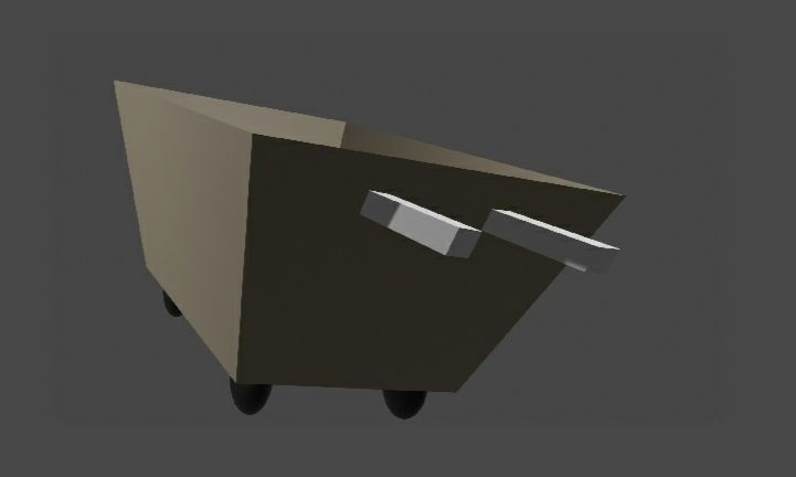 Cart with Wheelers 3D model_1