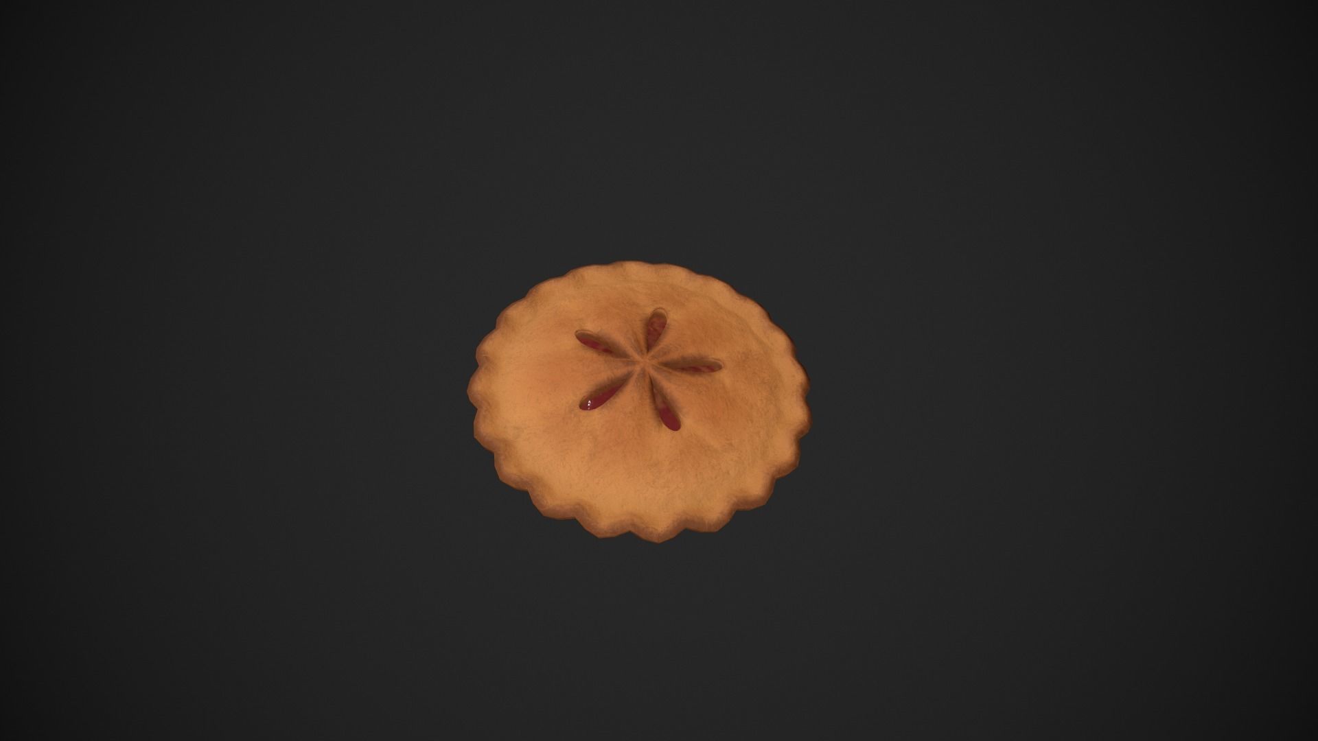 Cherry Pie Low-poly 3D model_9