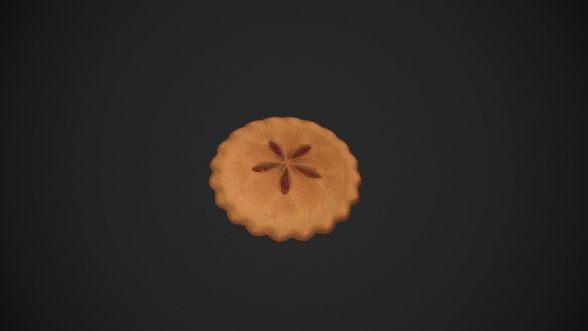 Cherry Pie Low-poly 3D model_11