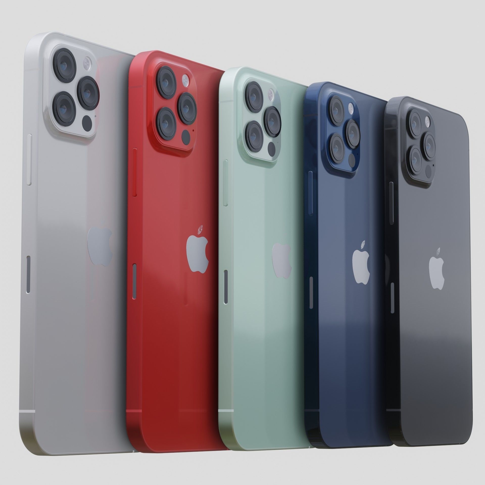 iPhone 12 Apple 2020 new design Low-poly 3D model_20