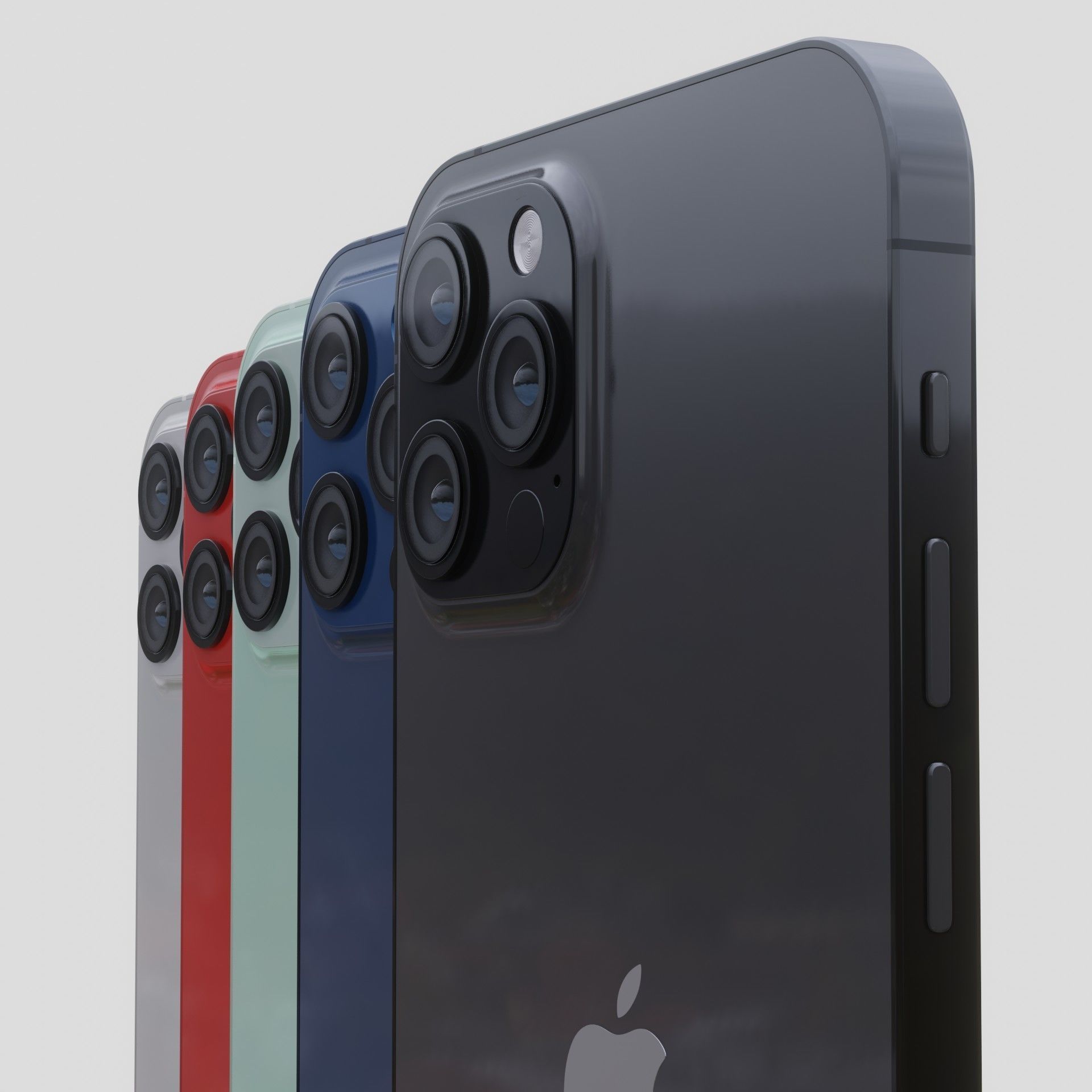 iPhone 12 Apple 2020 new design Low-poly 3D model_6
