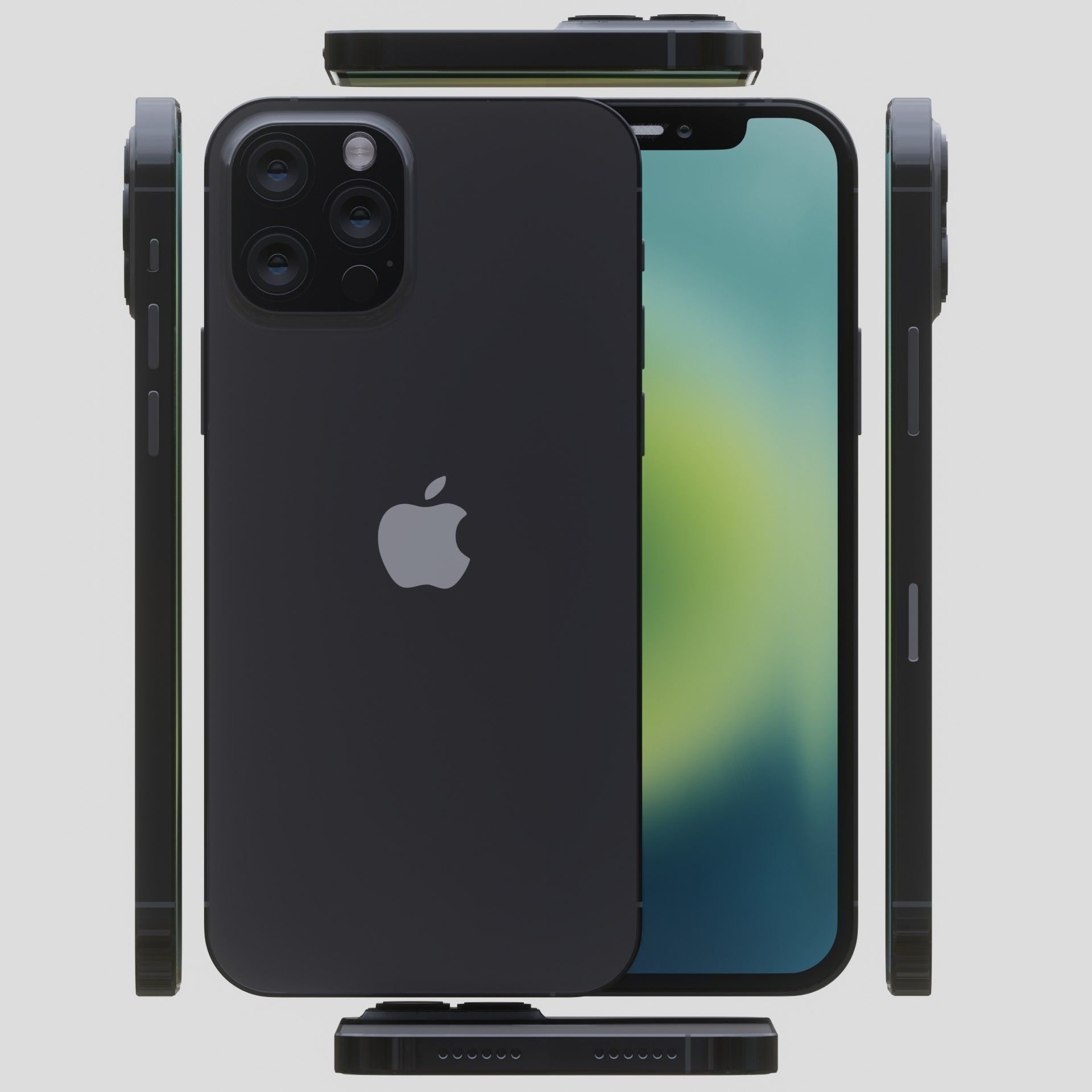 iPhone 12 Apple 2020 new design Low-poly 3D model_1