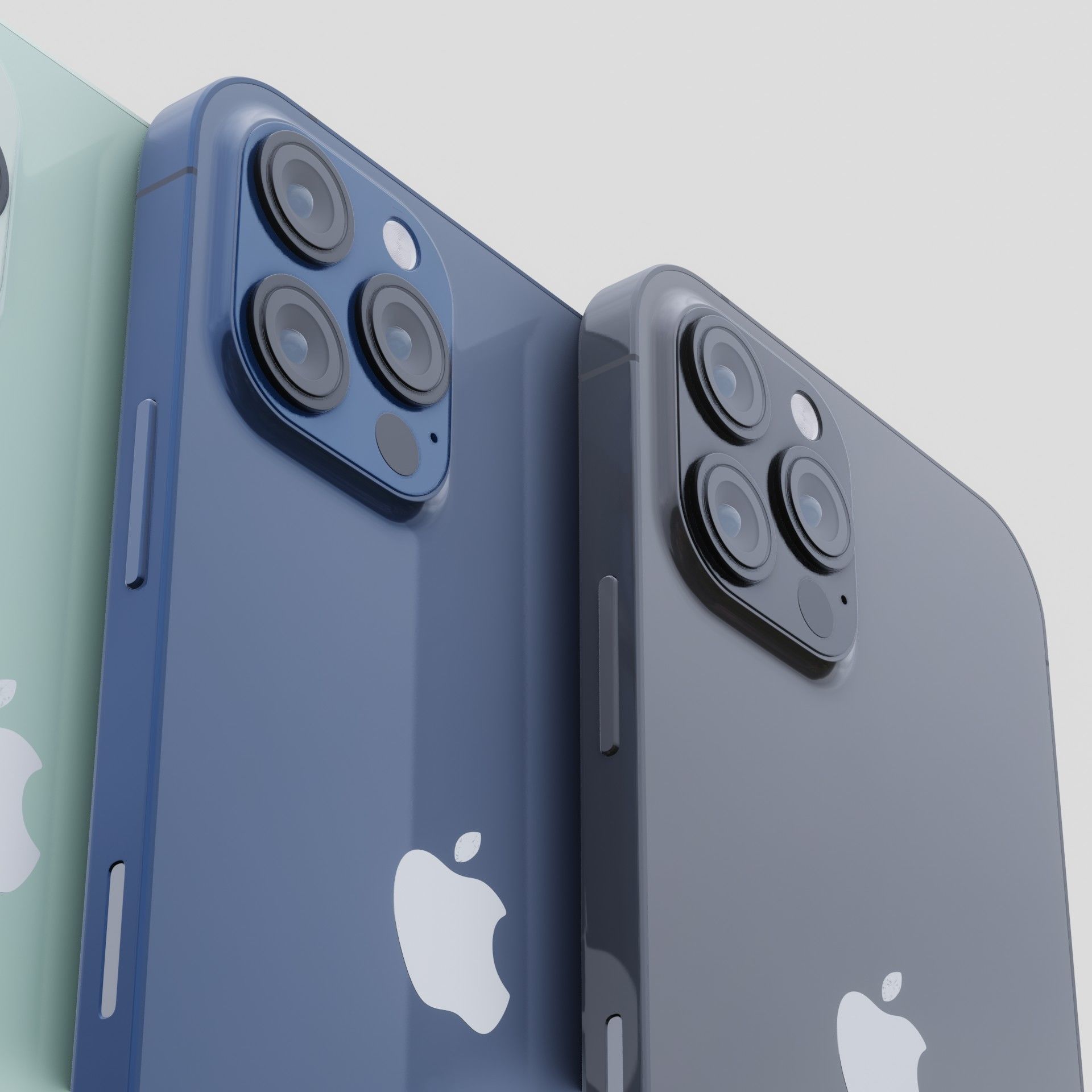 iPhone 12 Apple 2020 new design Low-poly 3D model_18