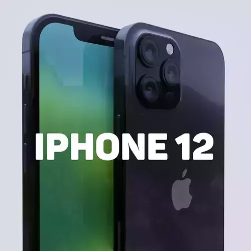 iPhone 12 Apple 2020 new design Low-poly 3D model