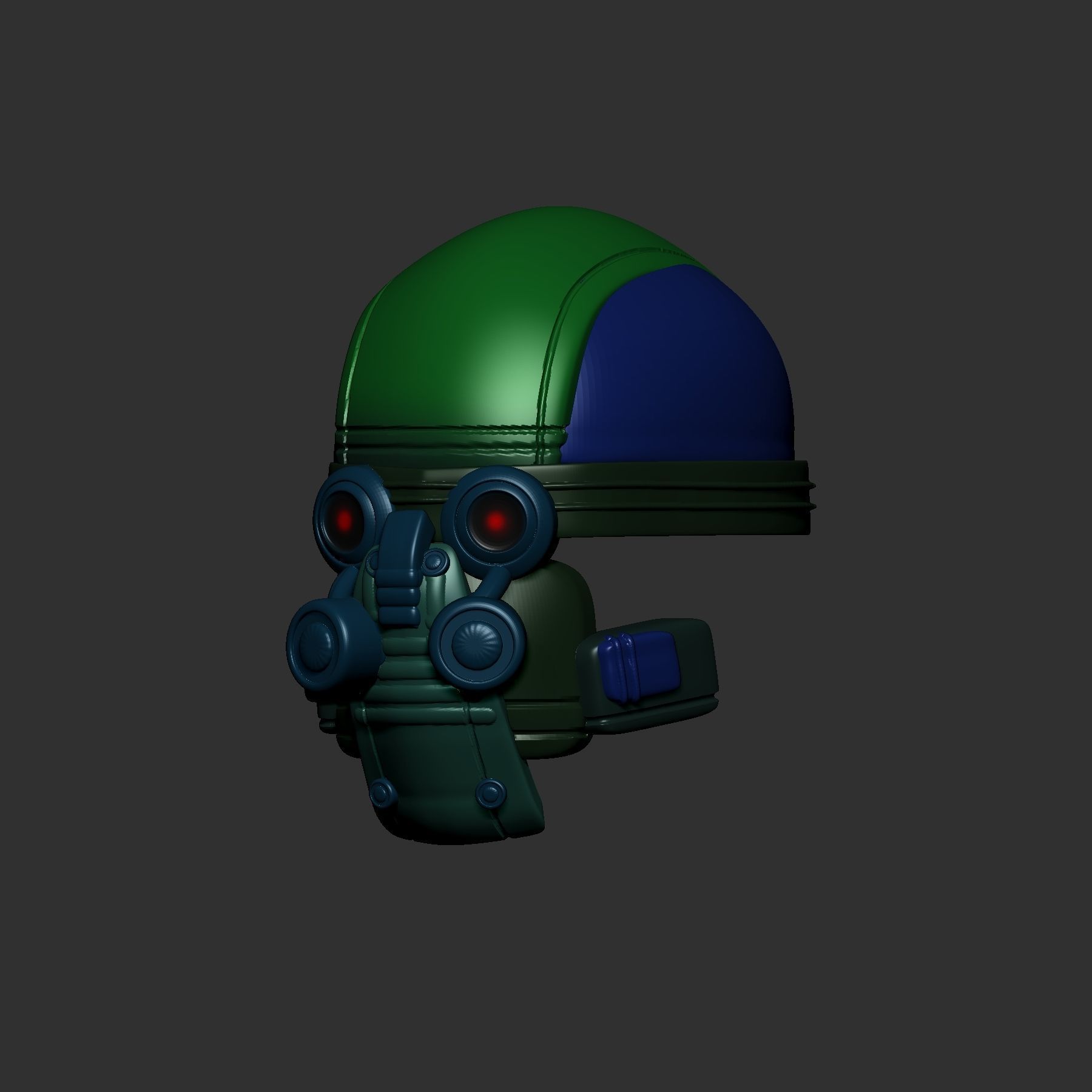 helmet high poly sculpt 3d printable ver 7 3D model 3D model_2