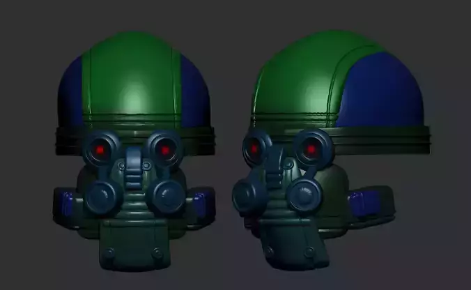 helmet high poly sculpt 3d printable ver 7 3D model