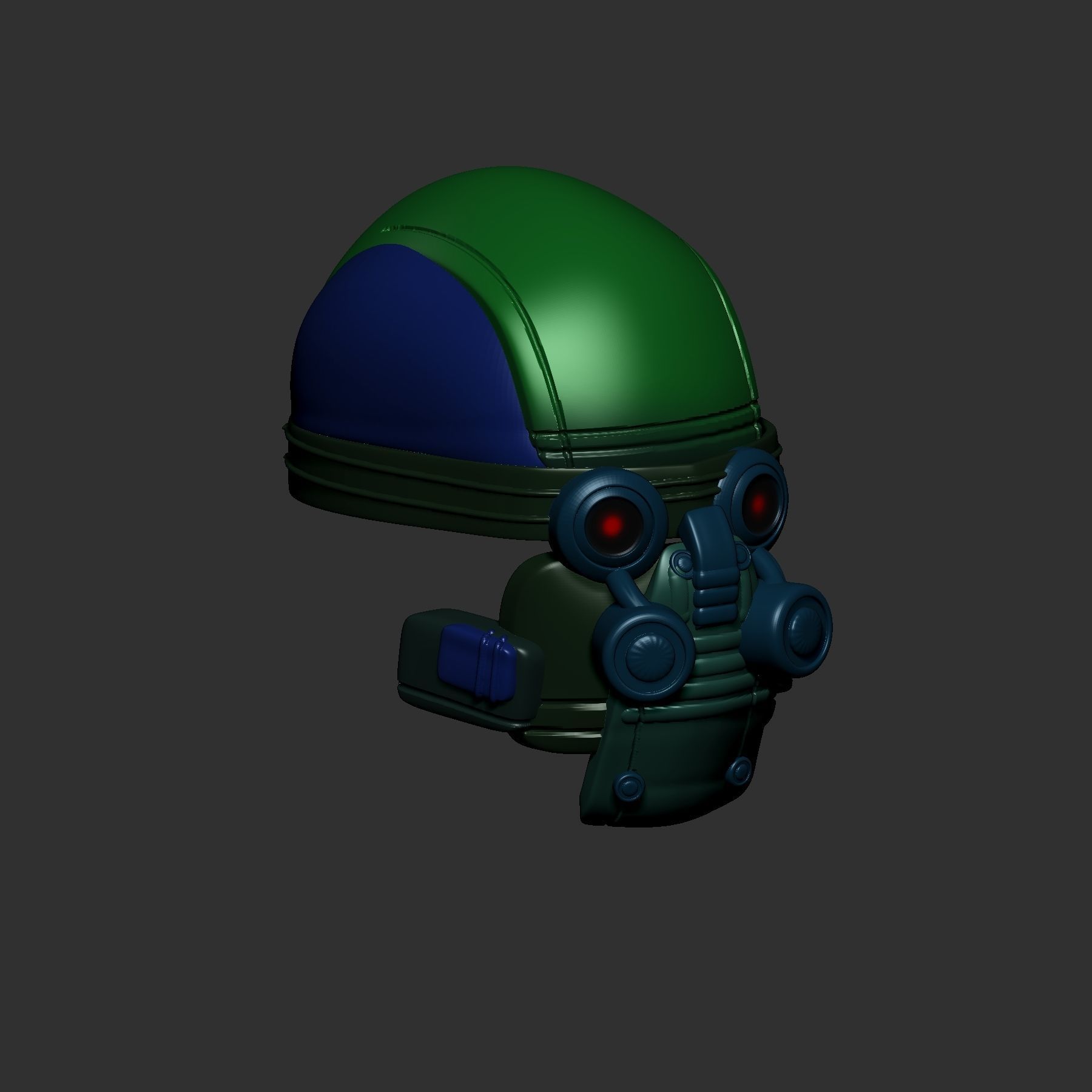 helmet high poly sculpt 3d printable ver 7 3D model 3D model_3