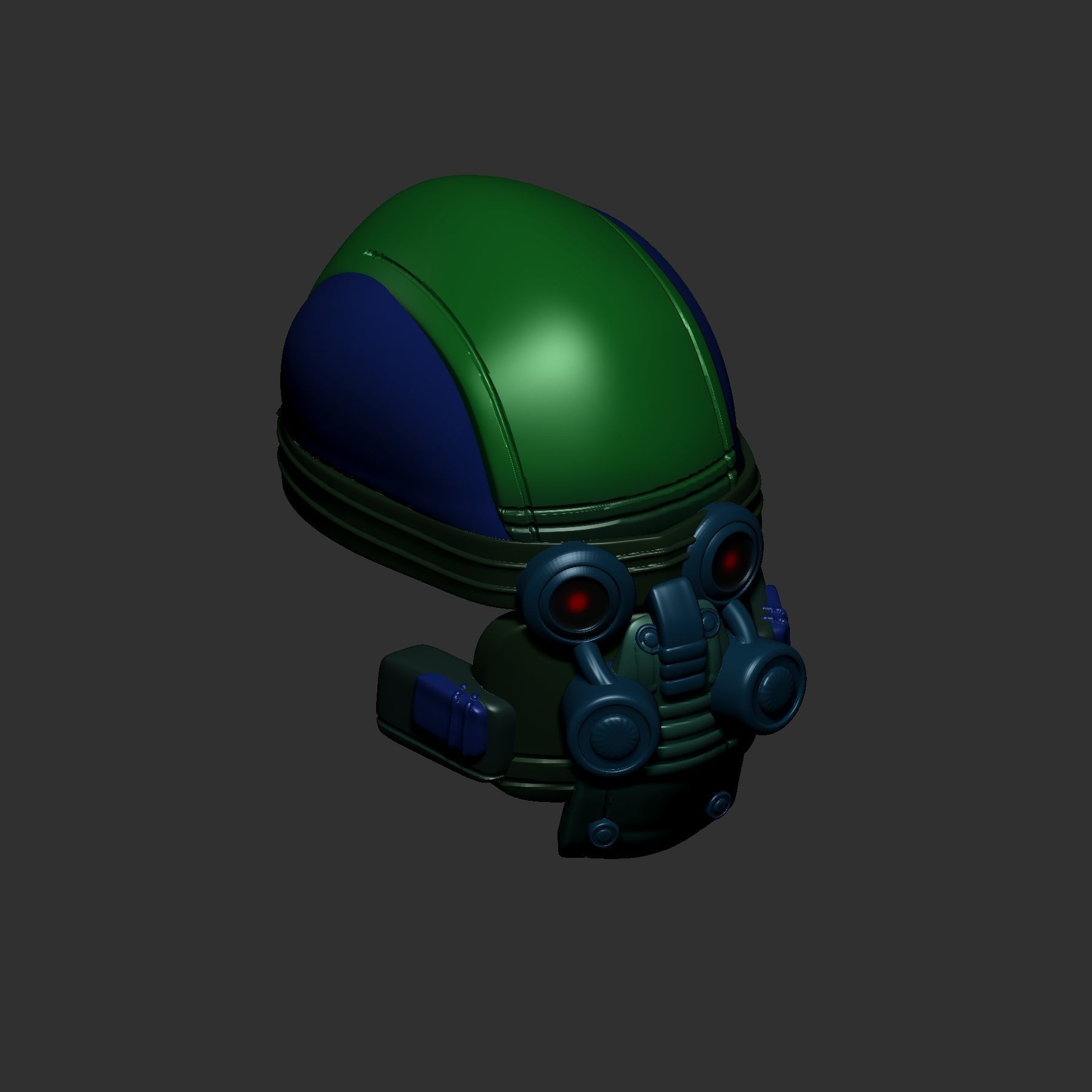 helmet high poly sculpt 3d printable ver 7 3D model 3D model_4