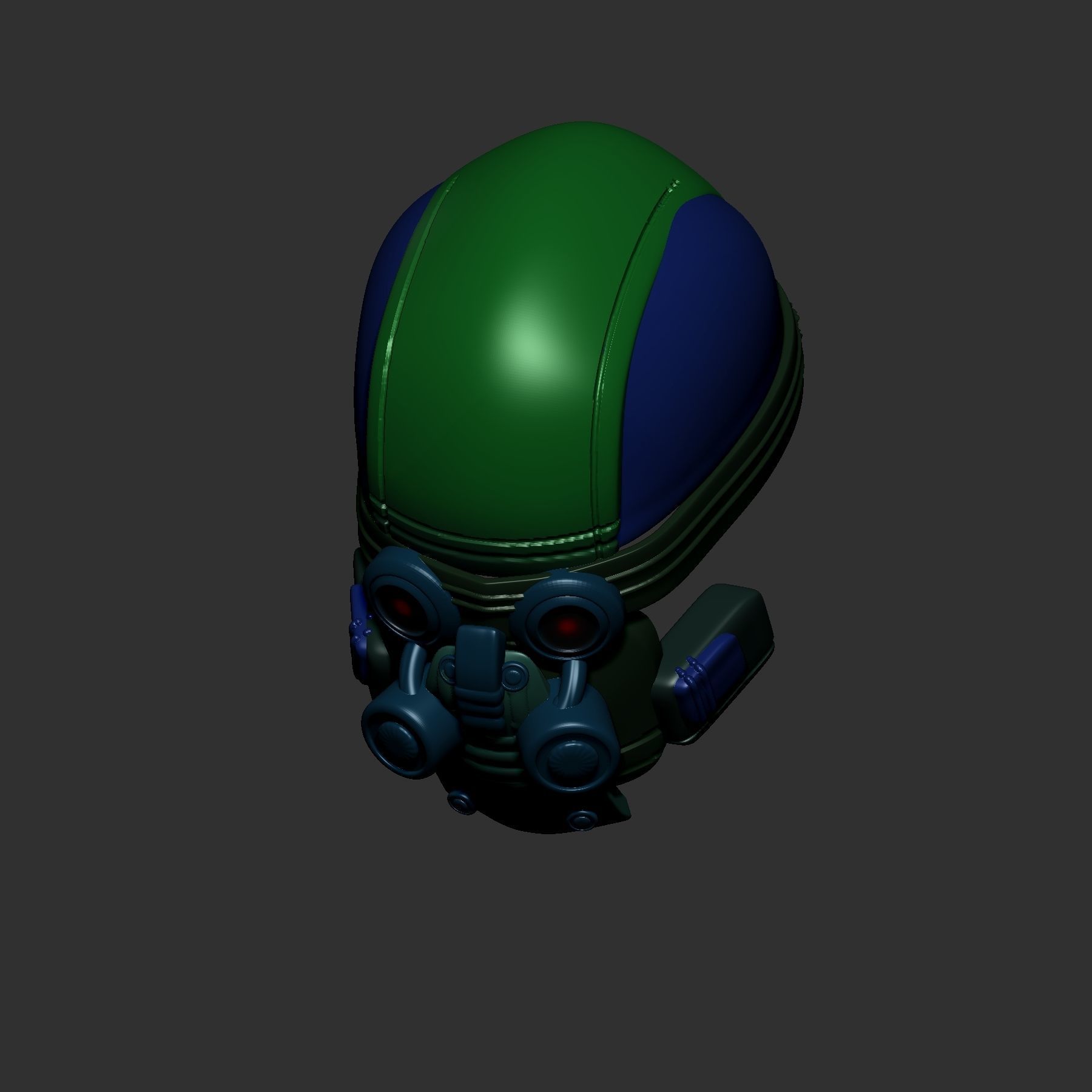 helmet high poly sculpt 3d printable ver 7 3D model 3D model_5
