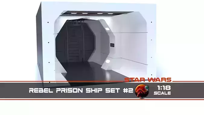 The Mandalorian - Rebel Prison Ship 2 - Small Hallway 1-18 scale 3D print model