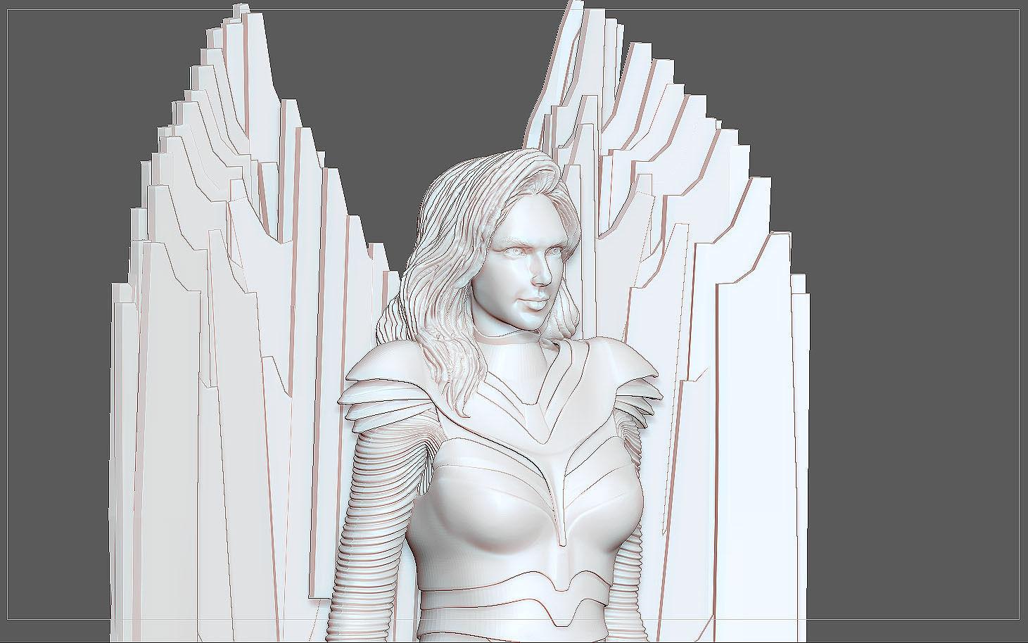 WONDERWOMAN 1984 GOLDEN ARMOR STATUE DC MOVIE GAL GADOT 3D print model_11