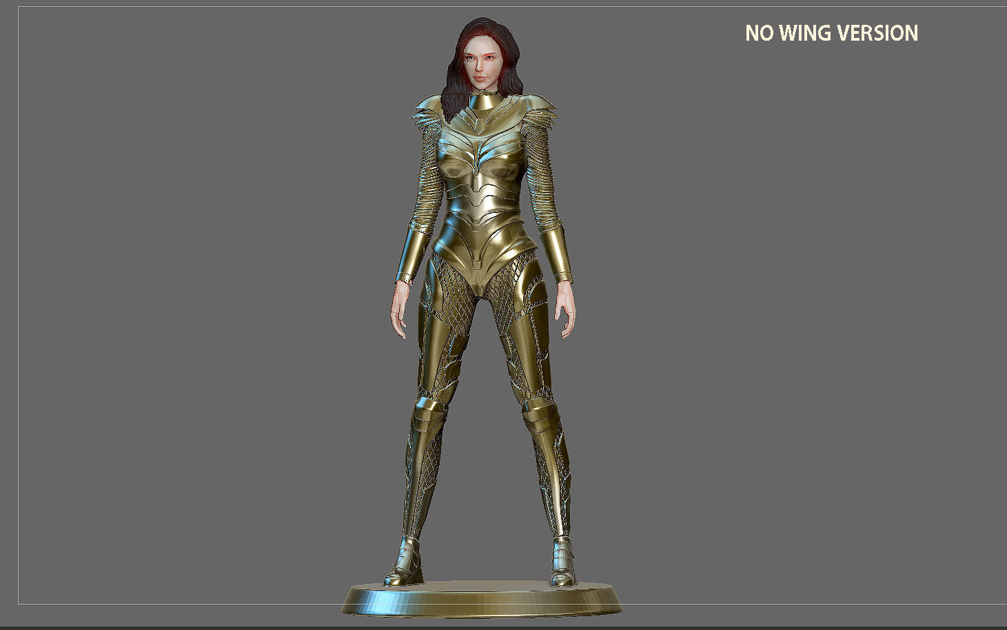 WONDERWOMAN 1984 GOLDEN ARMOR STATUE DC MOVIE GAL GADOT 3D print model_6