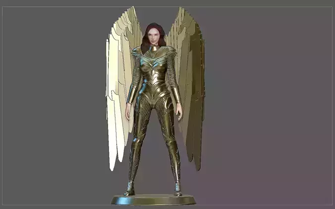 WONDERWOMAN 1984 GOLDEN ARMOR STATUE DC MOVIE GAL GADOT 3D print model