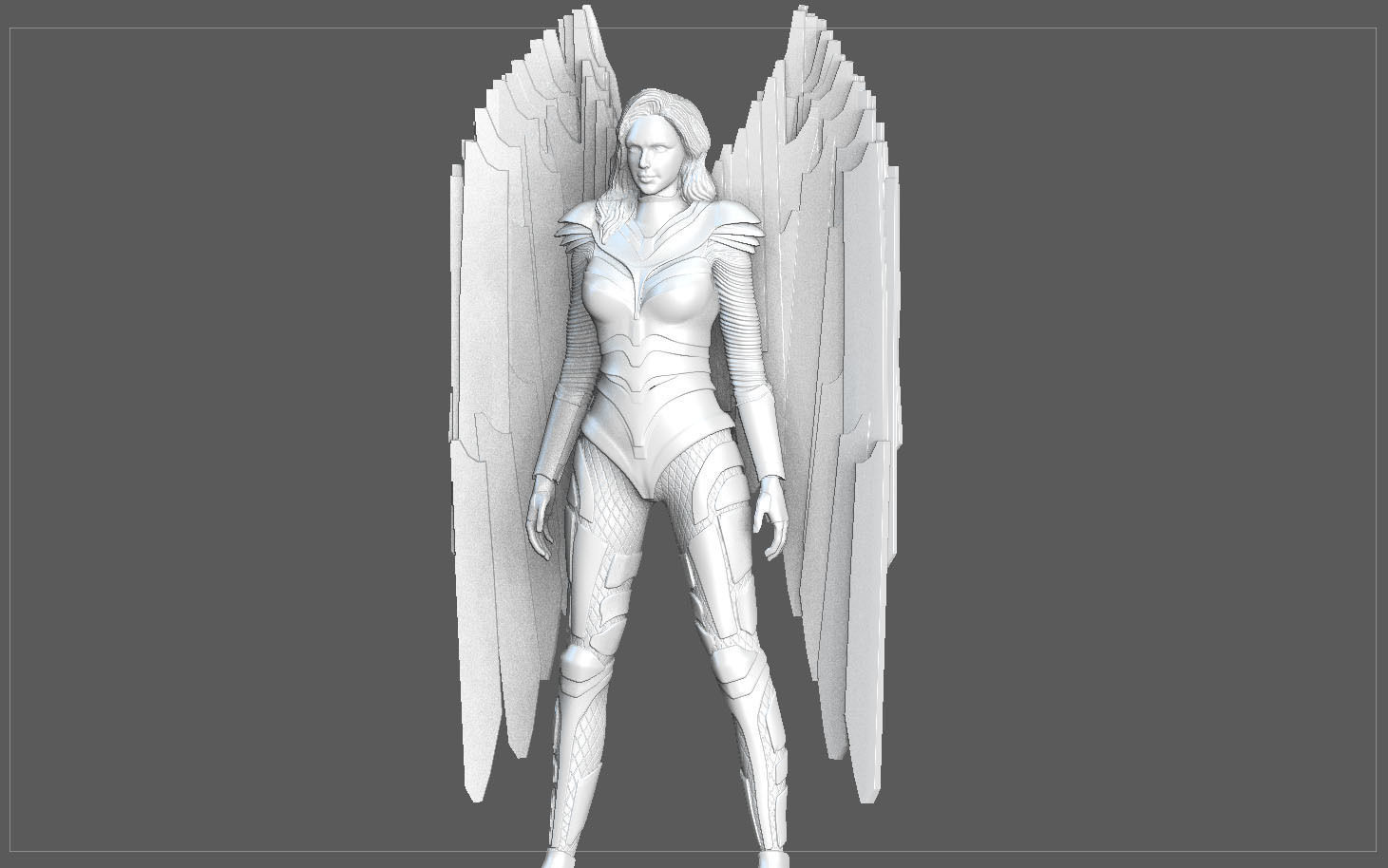 WONDERWOMAN 1984 GOLDEN ARMOR STATUE DC MOVIE GAL GADOT 3D print model_10