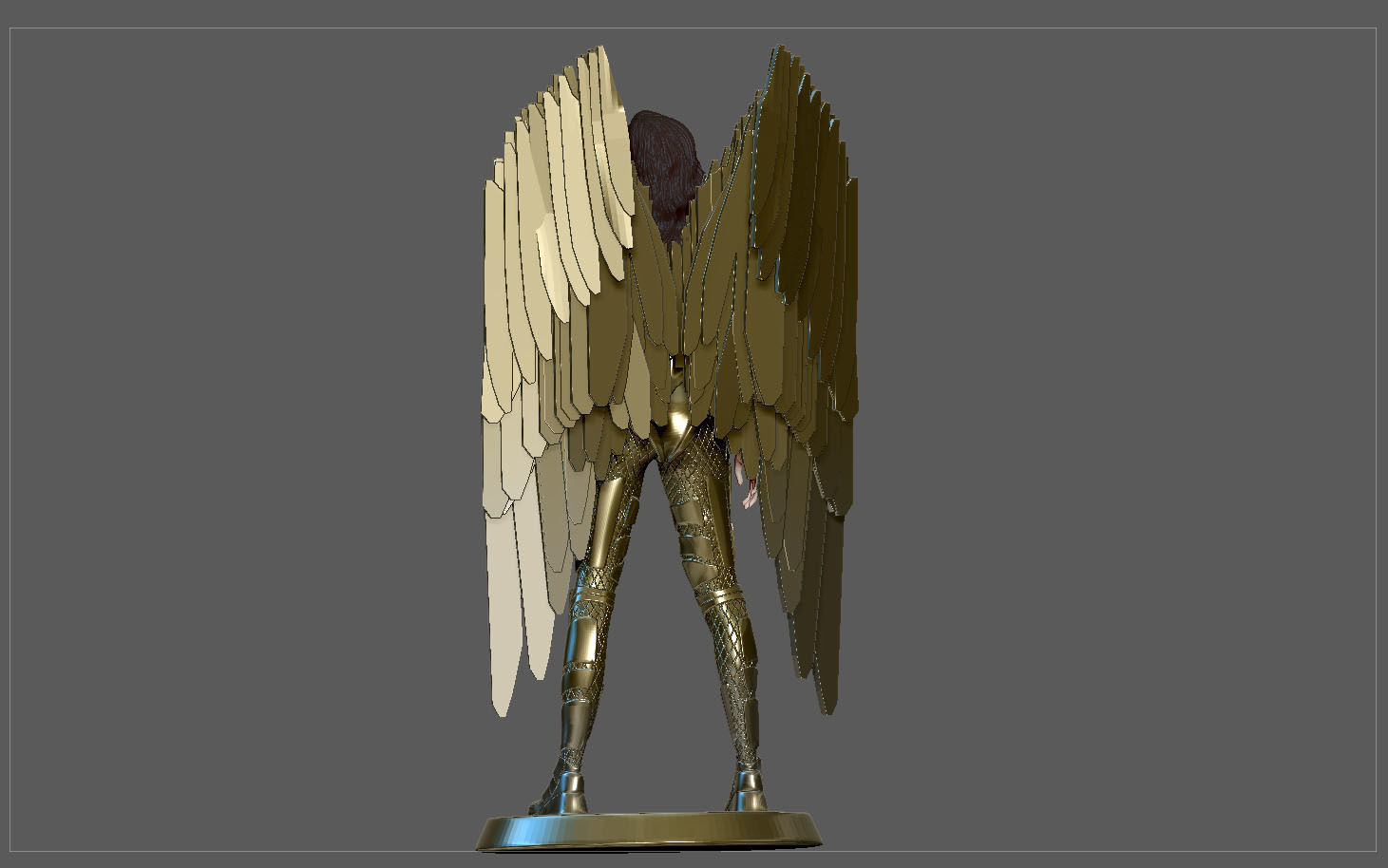 WONDERWOMAN 1984 GOLDEN ARMOR STATUE DC MOVIE GAL GADOT 3D print model_5