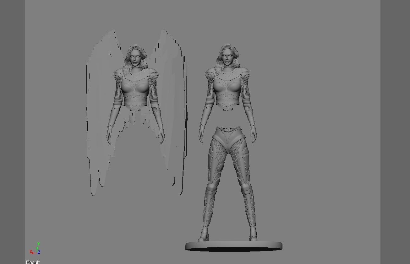 WONDERWOMAN 1984 GOLDEN ARMOR STATUE DC MOVIE GAL GADOT 3D print model_9