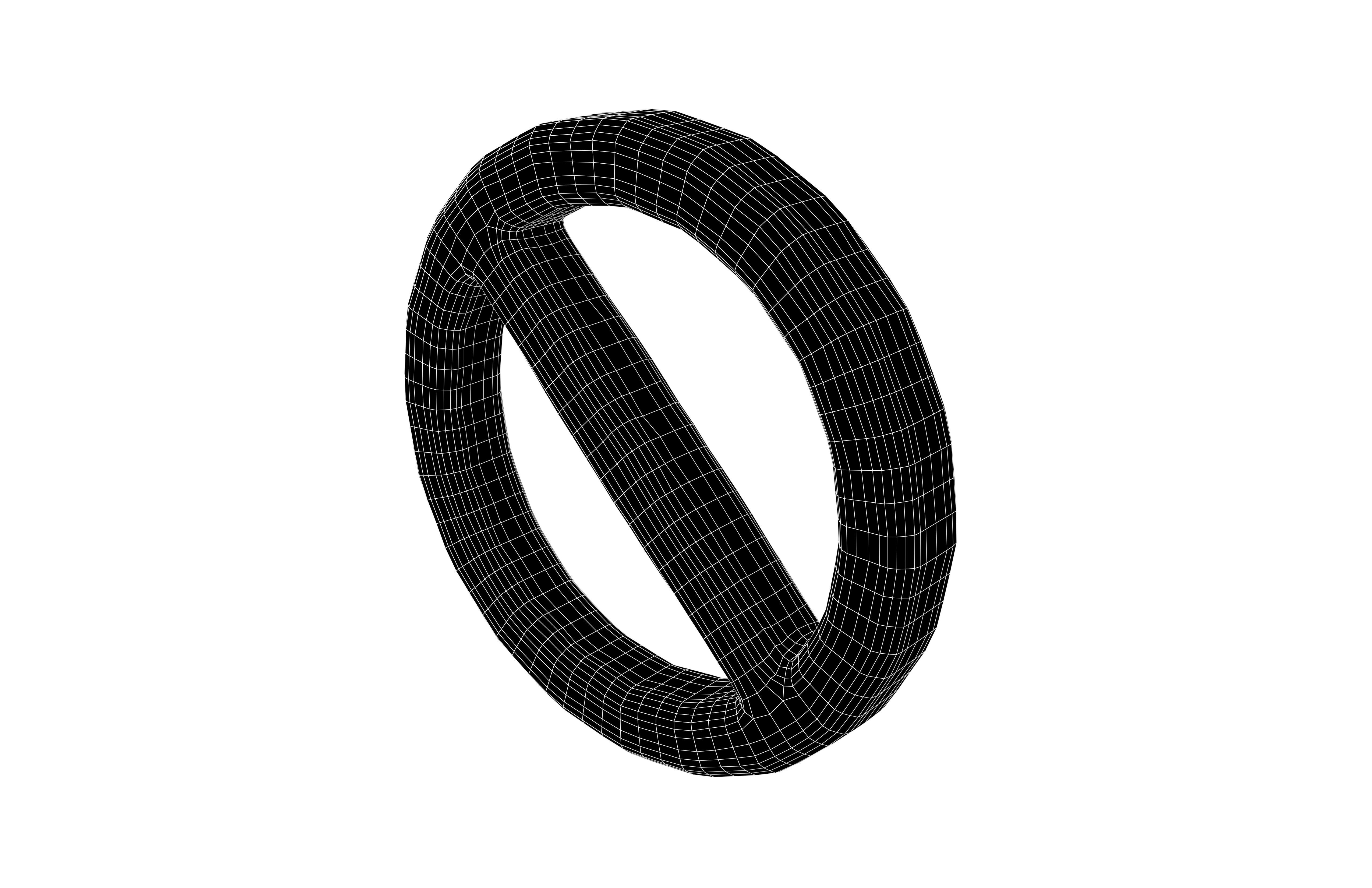 Prohibited Symbol V2 002 Low-poly 3D model_6