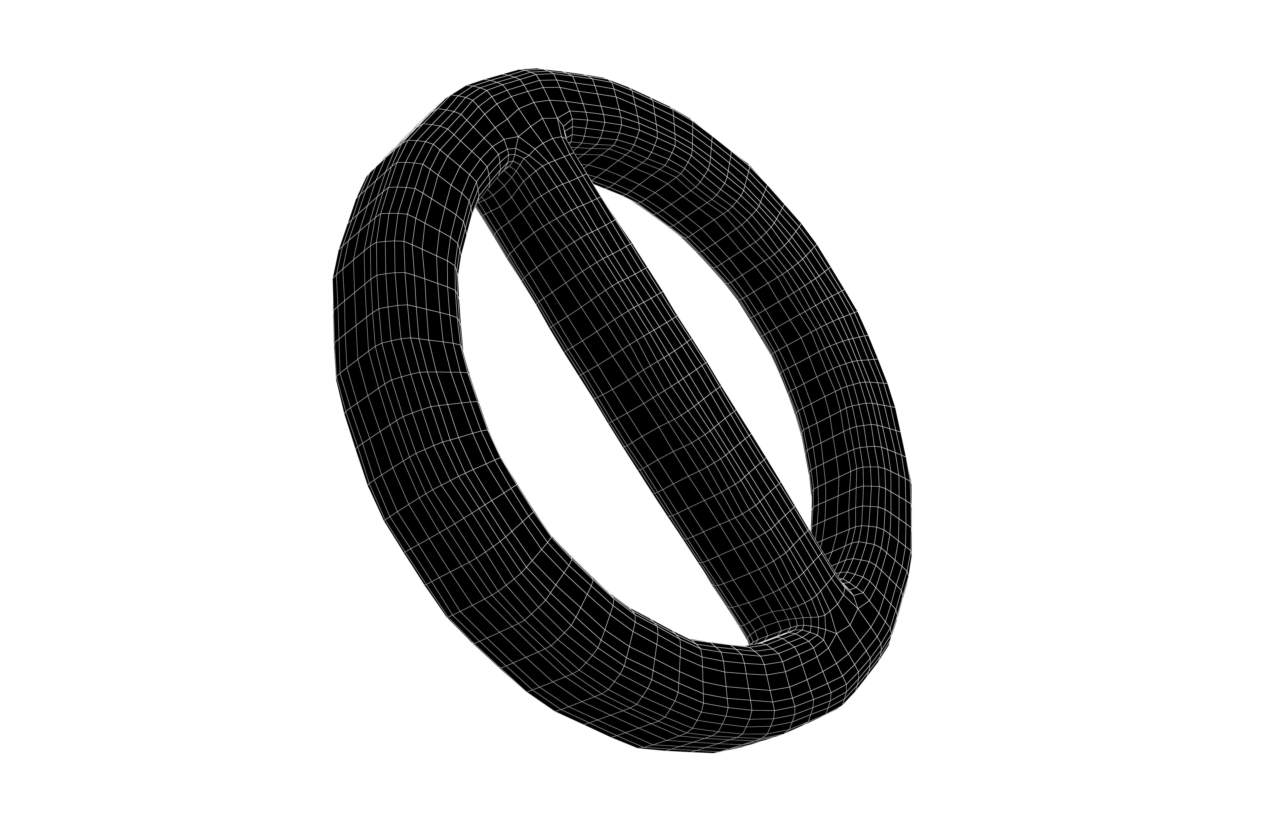 Prohibited Symbol V2 002 Low-poly 3D model_5