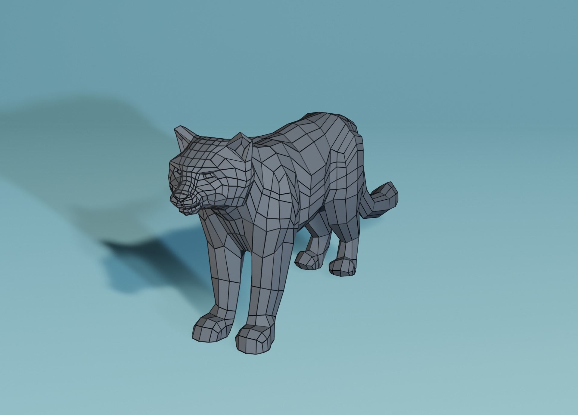 Lowpoly Snow Leopard Low-poly 3D model_28