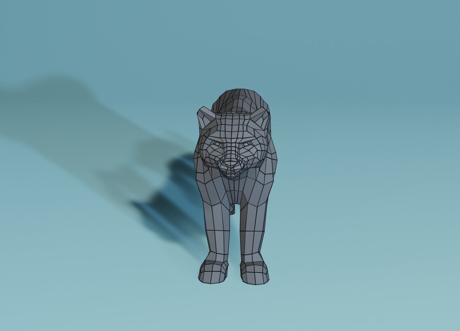 Lowpoly Snow Leopard Low-poly 3D model_29