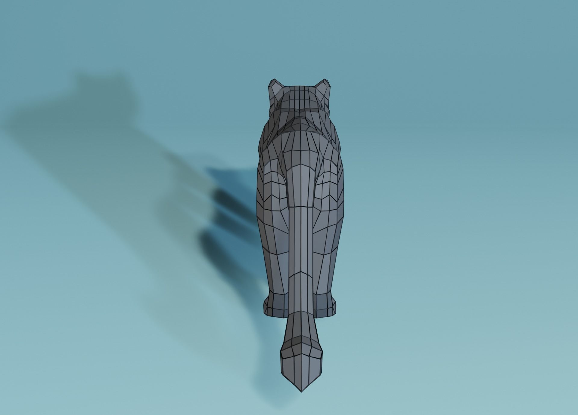 Lowpoly Snow Leopard Low-poly 3D model_22