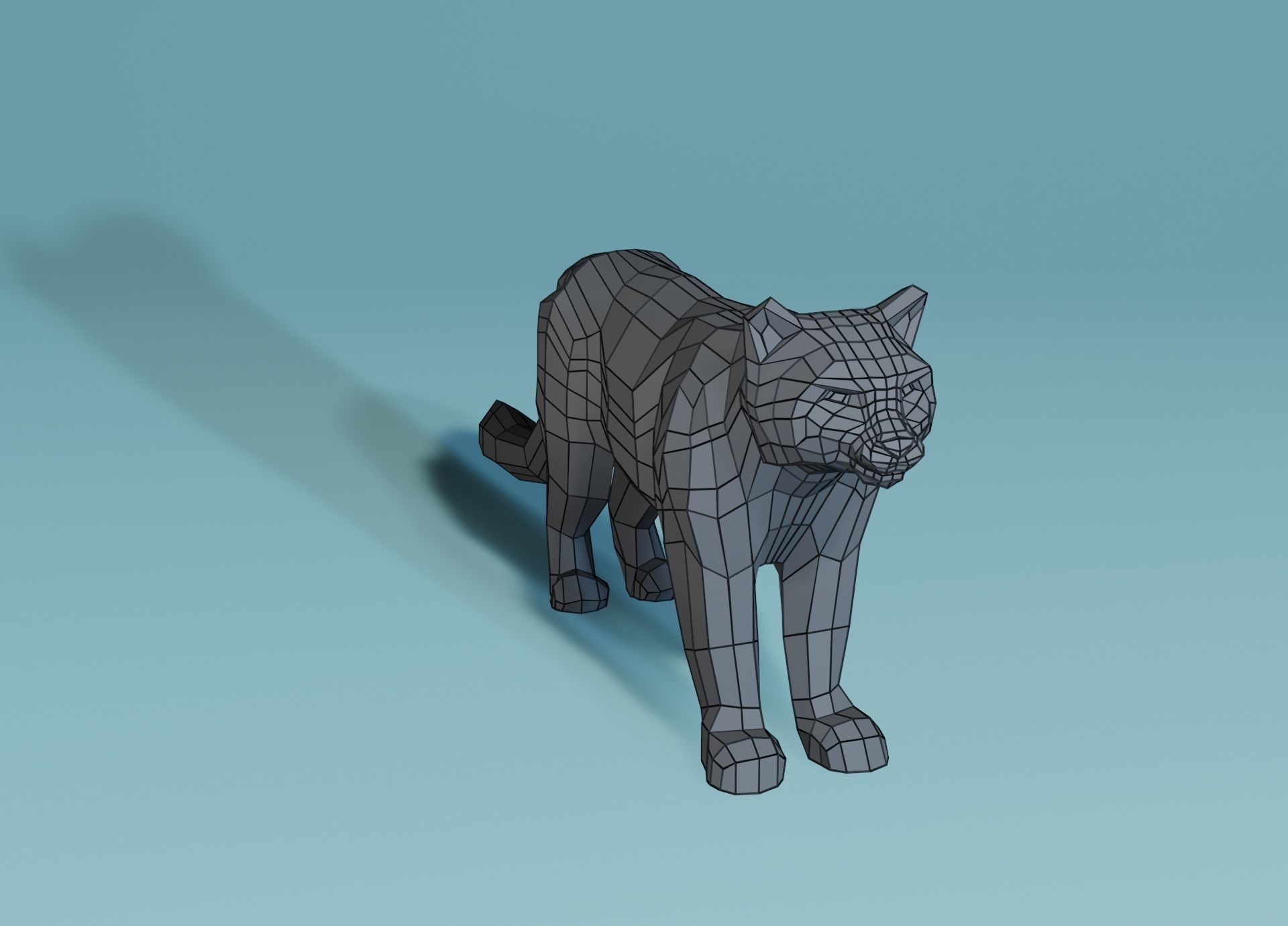 Lowpoly Snow Leopard Low-poly 3D model_30