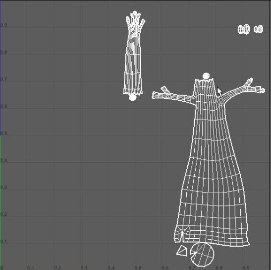 Cartoon trunk branch 3D model_3