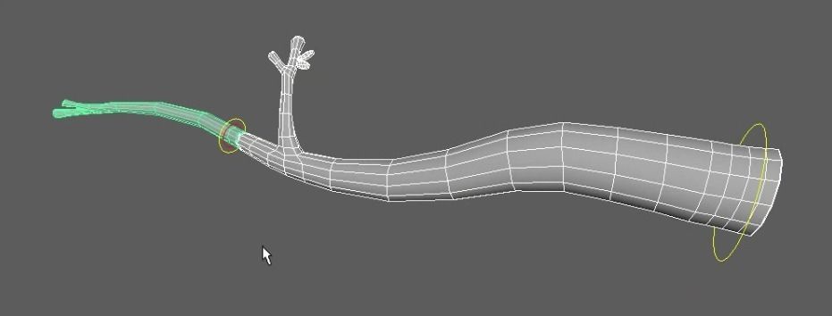 Cartoon trunk branch 3D model_2