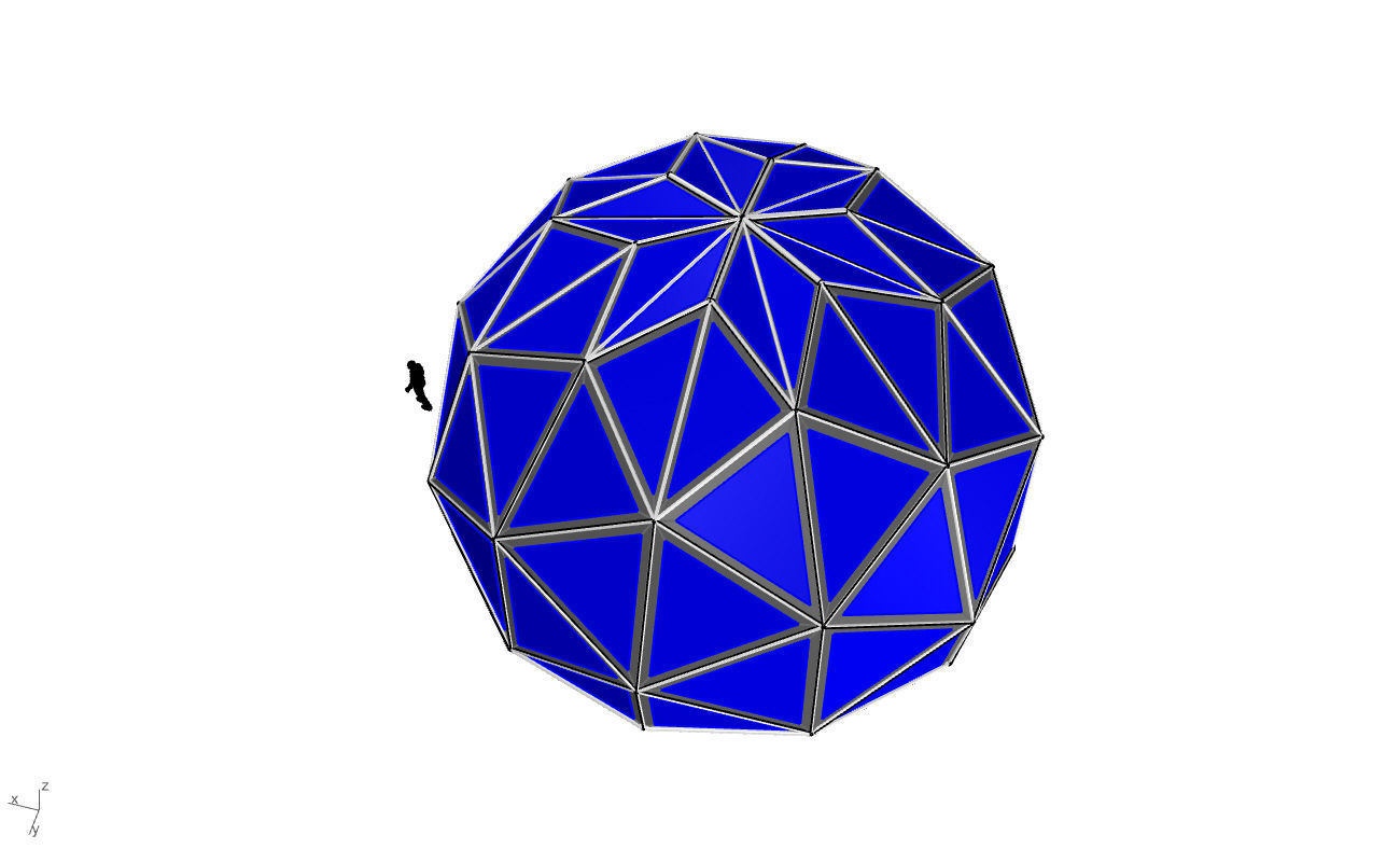 Triangulated 3D dome geodesic dome like structure v1 3D model_45