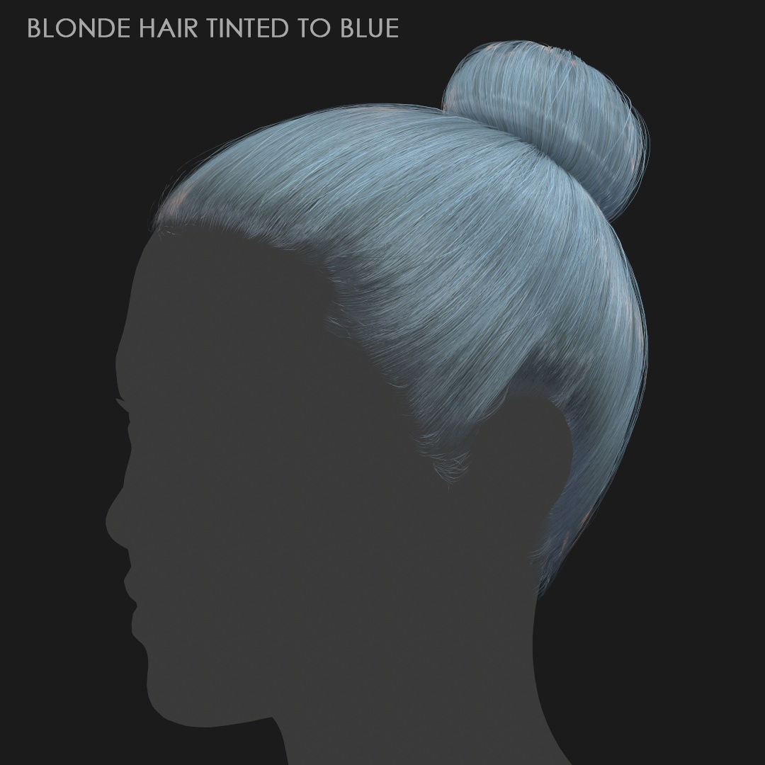 Hair - Top Bun - Gen2 Low-poly 3D model_23