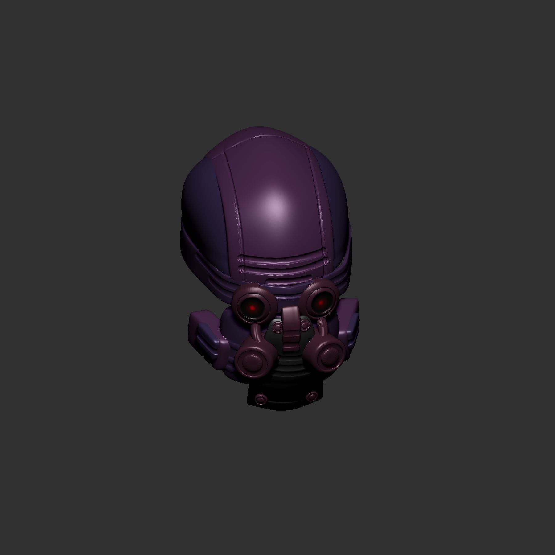 helmet high poly sculpt 3d printable ver 7 3D model 3D model_4