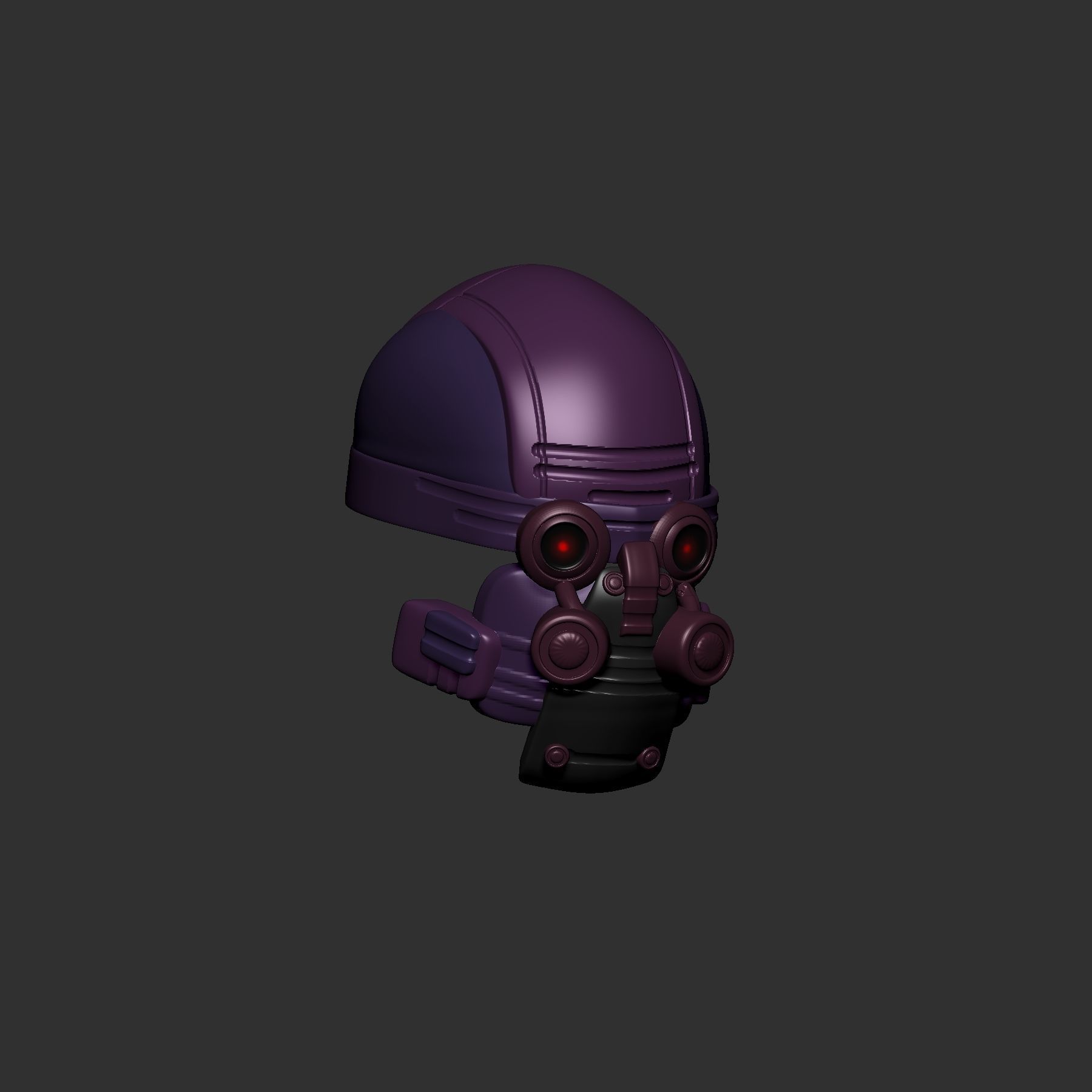 helmet high poly sculpt 3d printable ver 7 3D model 3D model_3