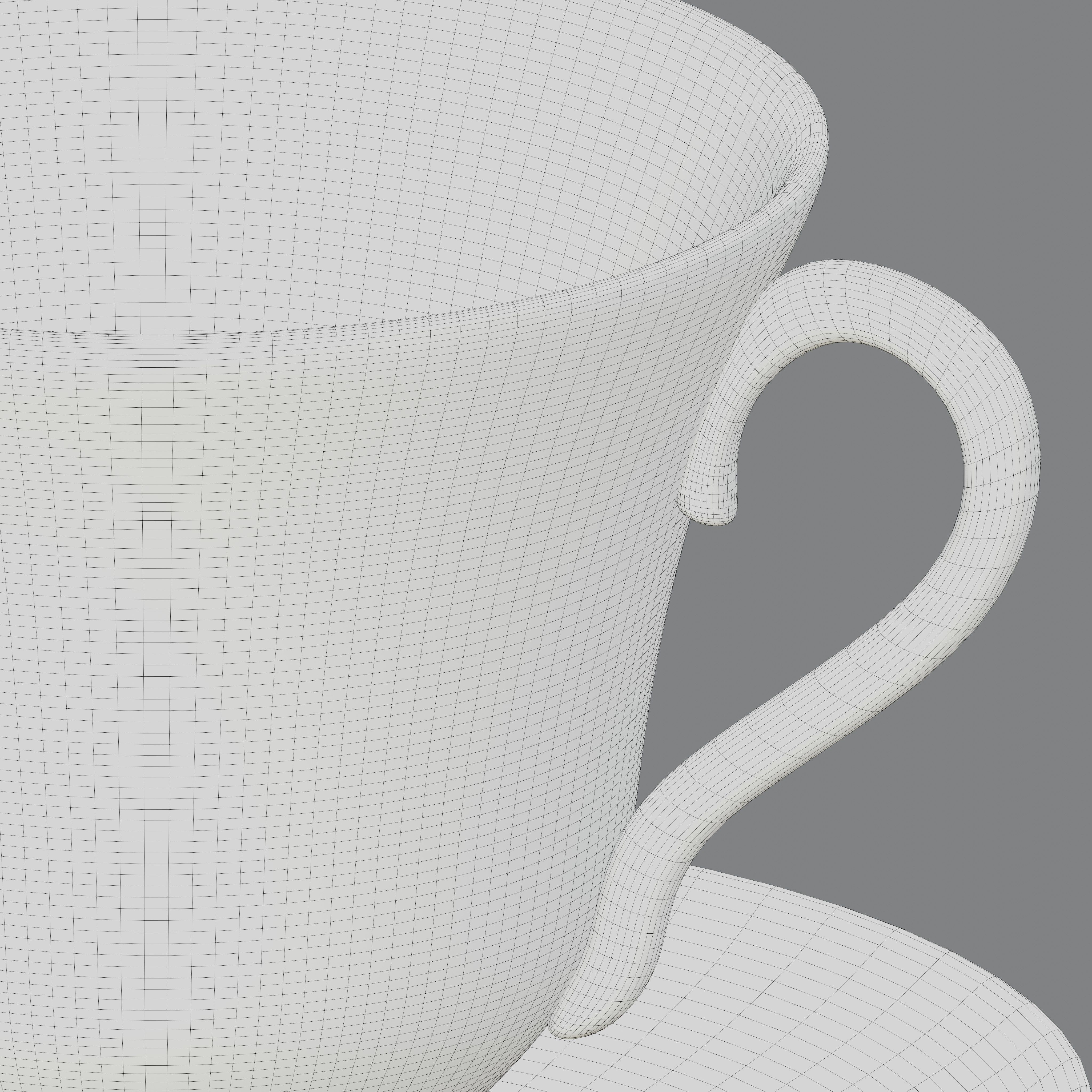 Black and white cup 3D model_6