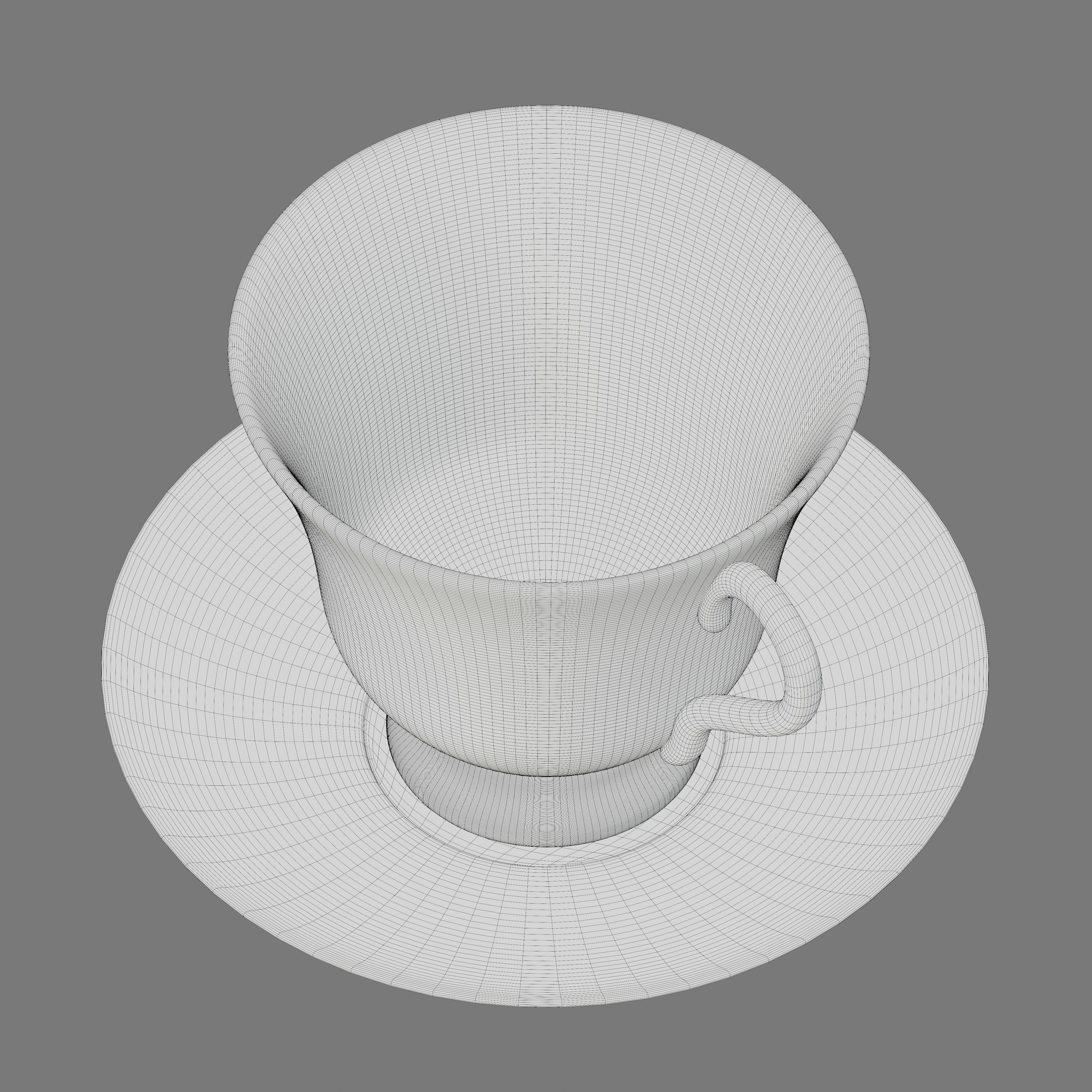 Black and white cup 3D model_5