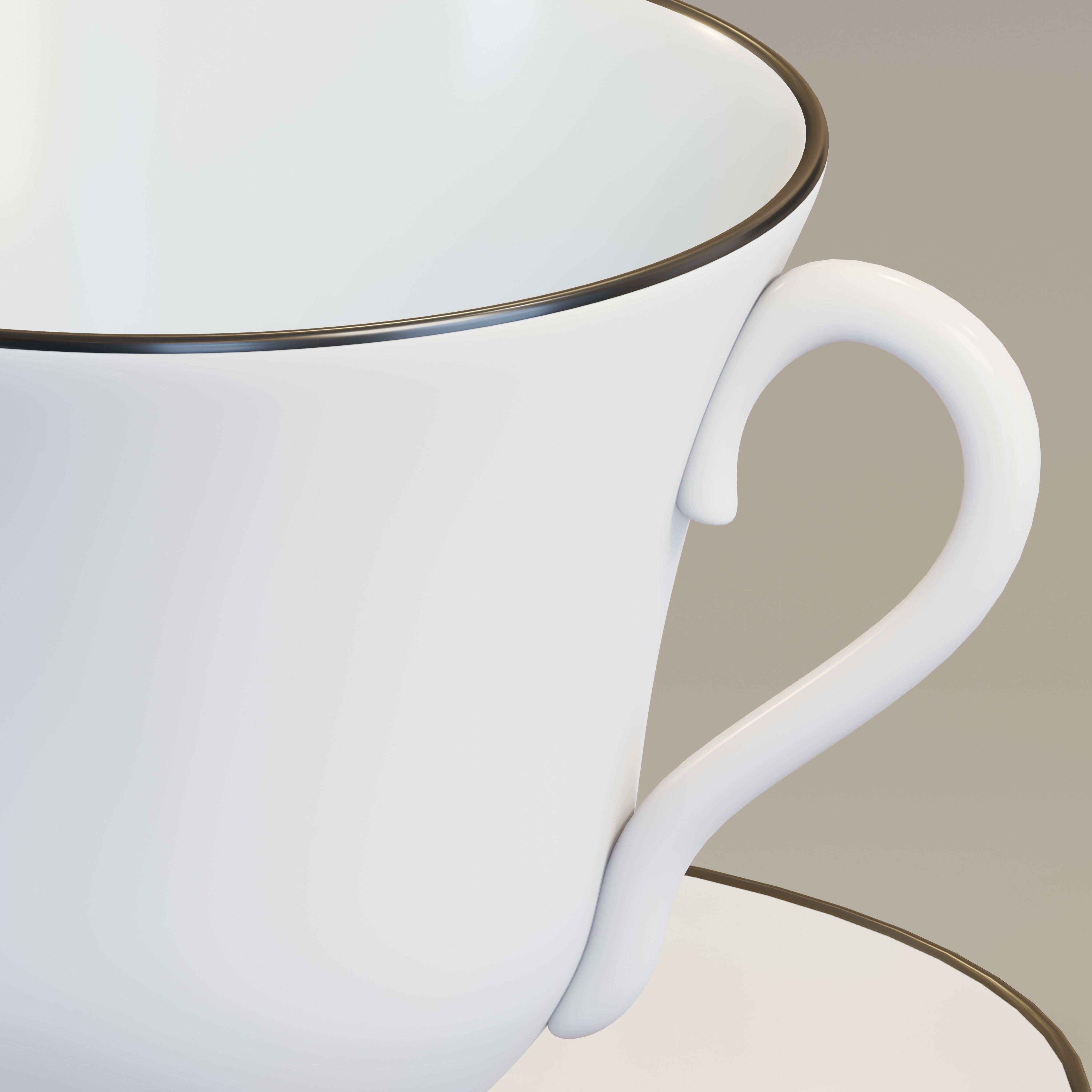 Black and white cup 3D model_2