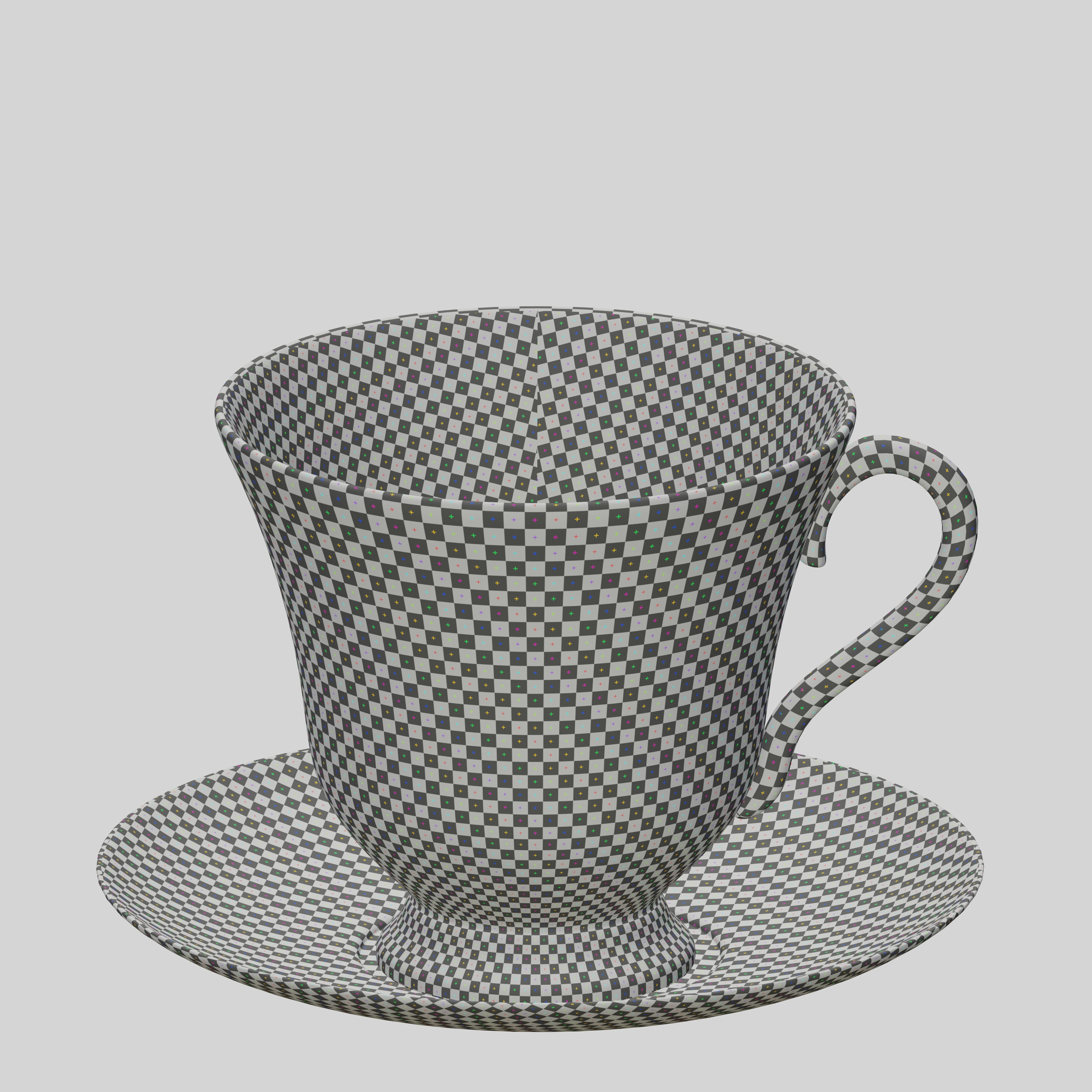 Black and white cup 3D model_8