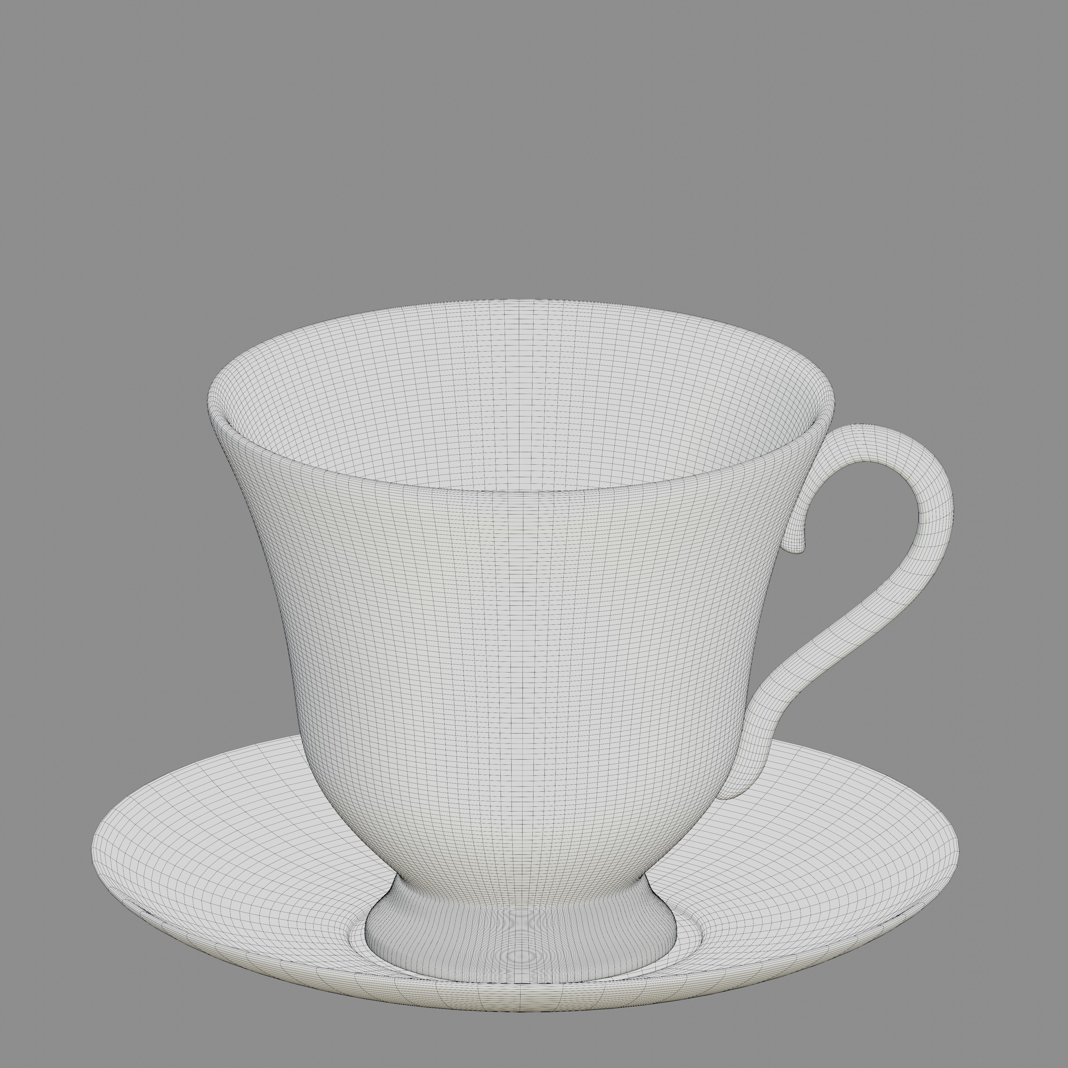 Black and white cup 3D model_4