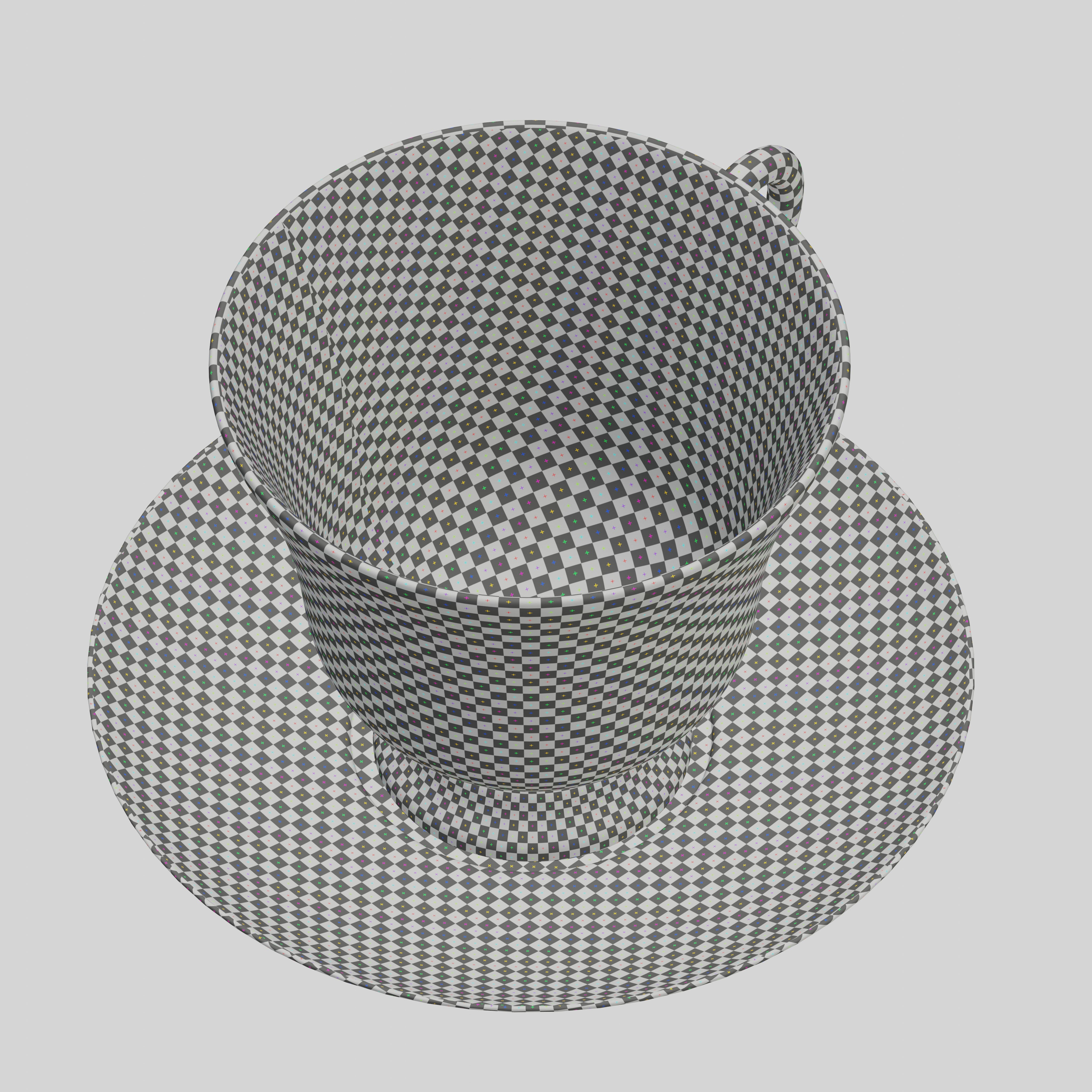 Black and white cup 3D model_9