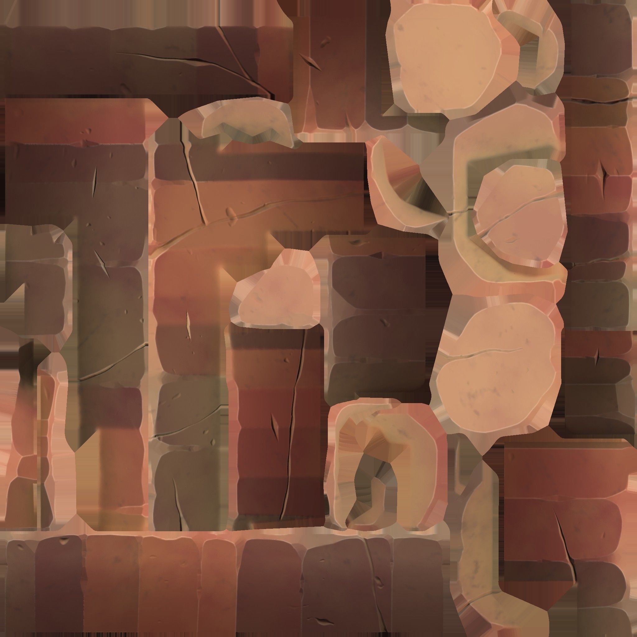 Stylized desert stone Low-poly 3D model_12