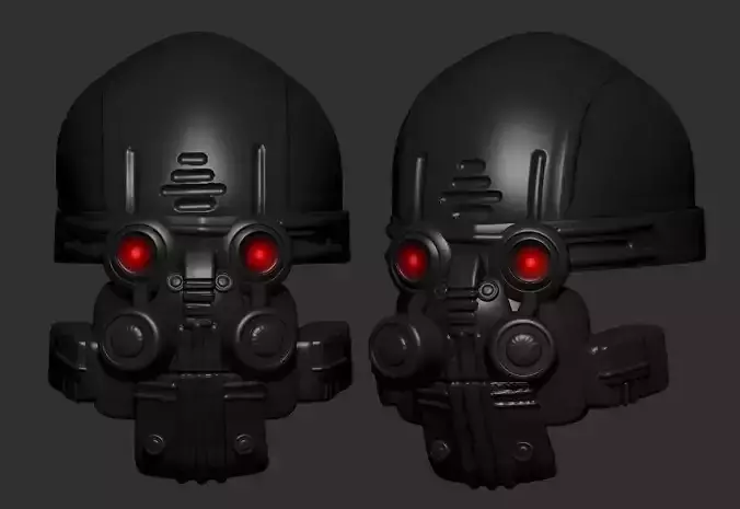 helmet high poly sculpt 3d printable ver 7 3D model