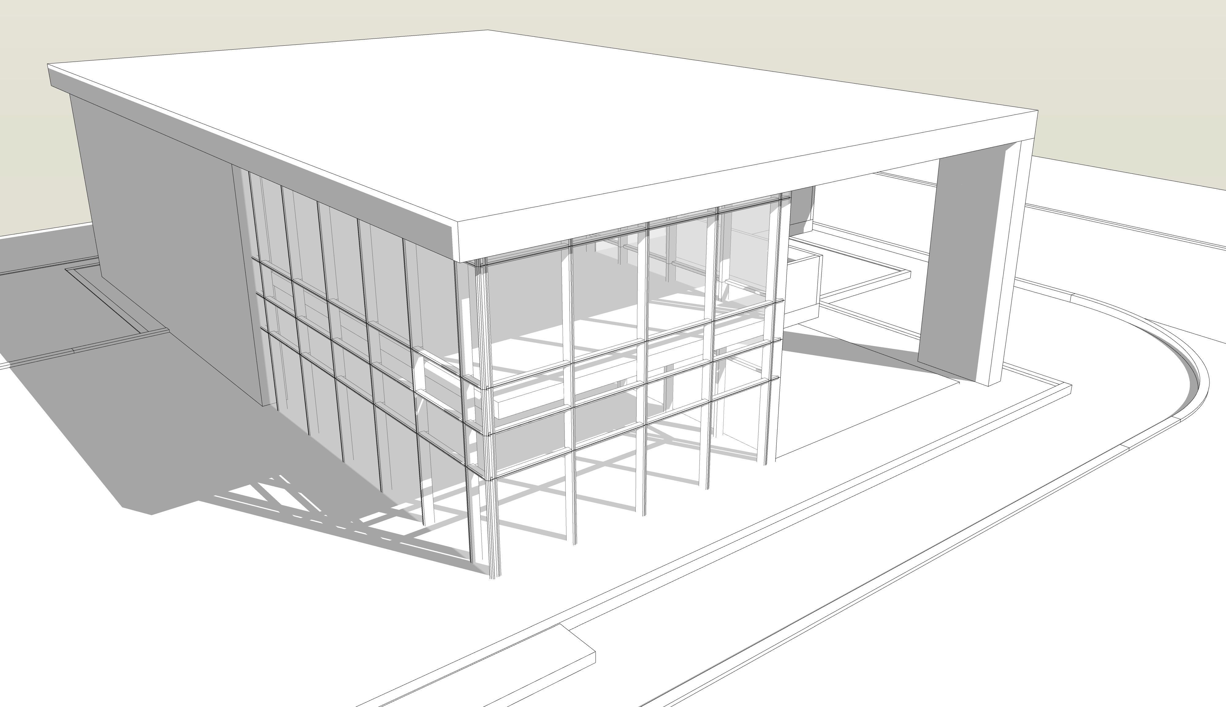 office building 2 storey 3D model_18