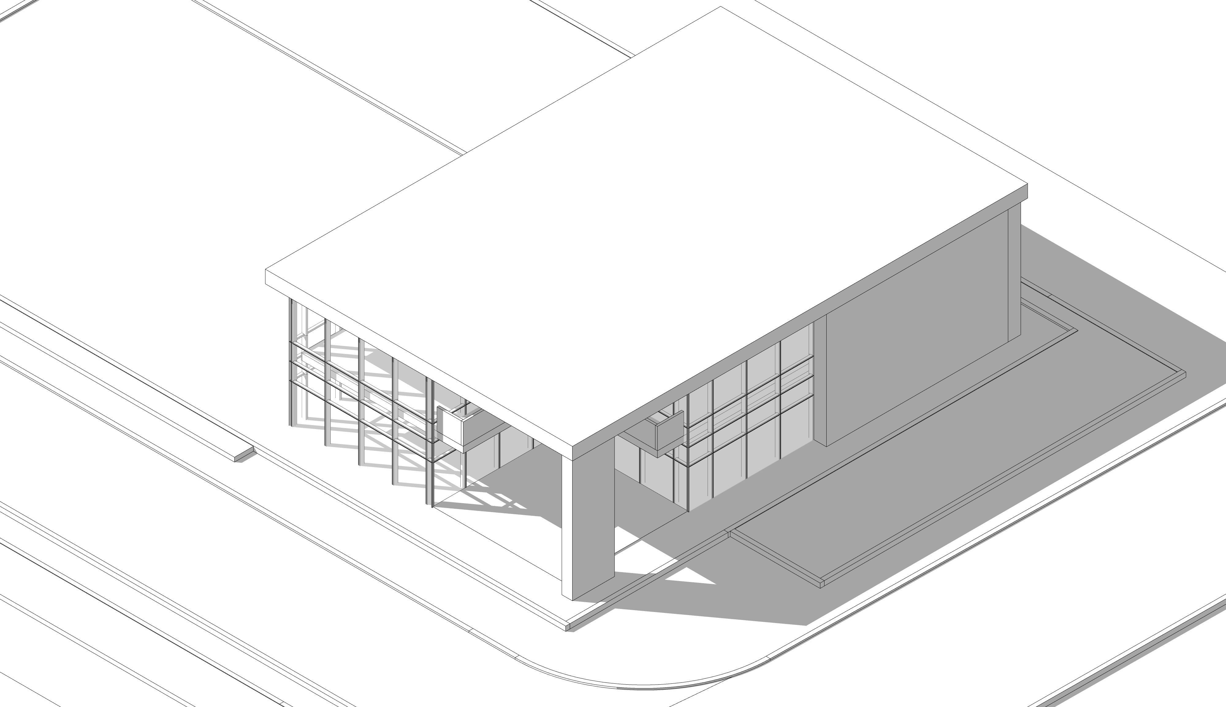 office building 2 storey 3D model_11