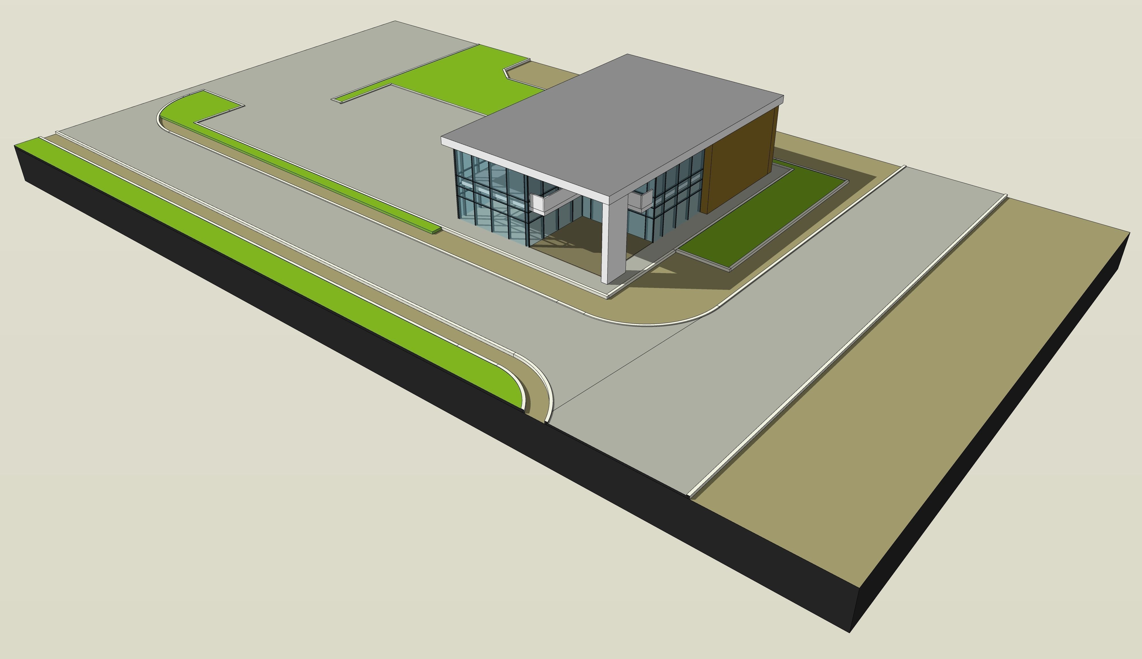 office building 2 storey 3D model_13